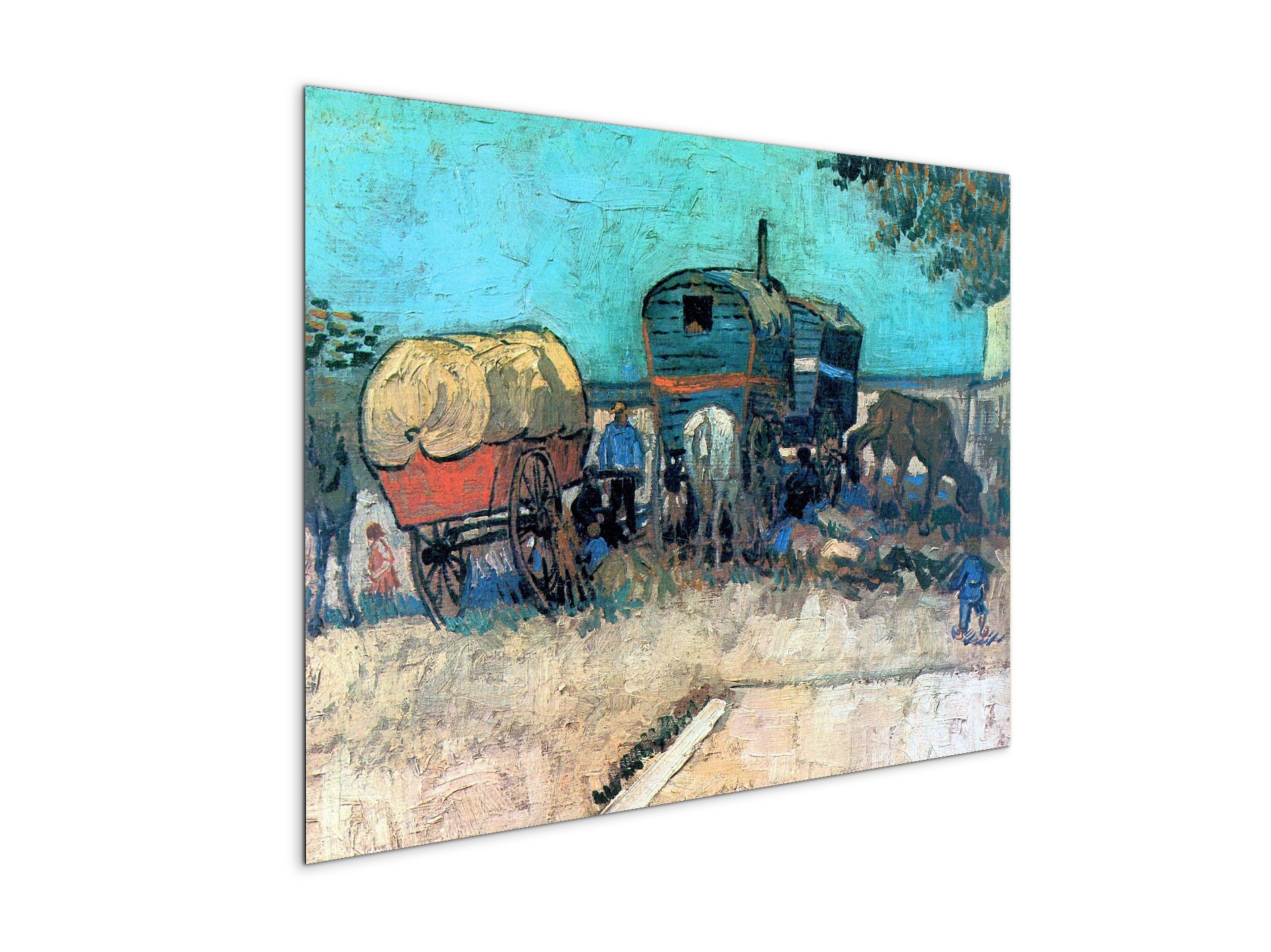 gypsy-camp-with-horse-carriageas91085-#materiale_MetalArt Materic/dimensioni_76x57