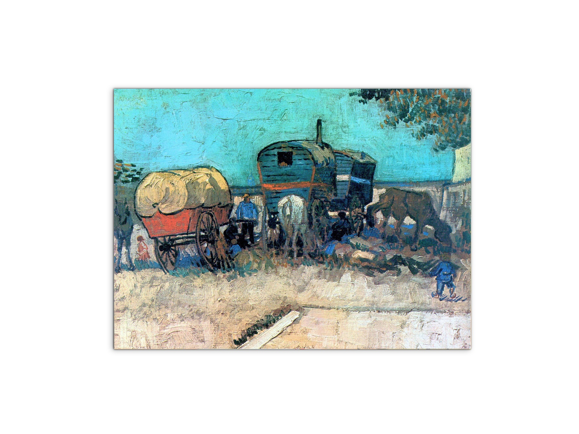 gypsy-camp-with-horse-carriageas91085-#materiale_MetalArt Materic/dimensioni_76x57