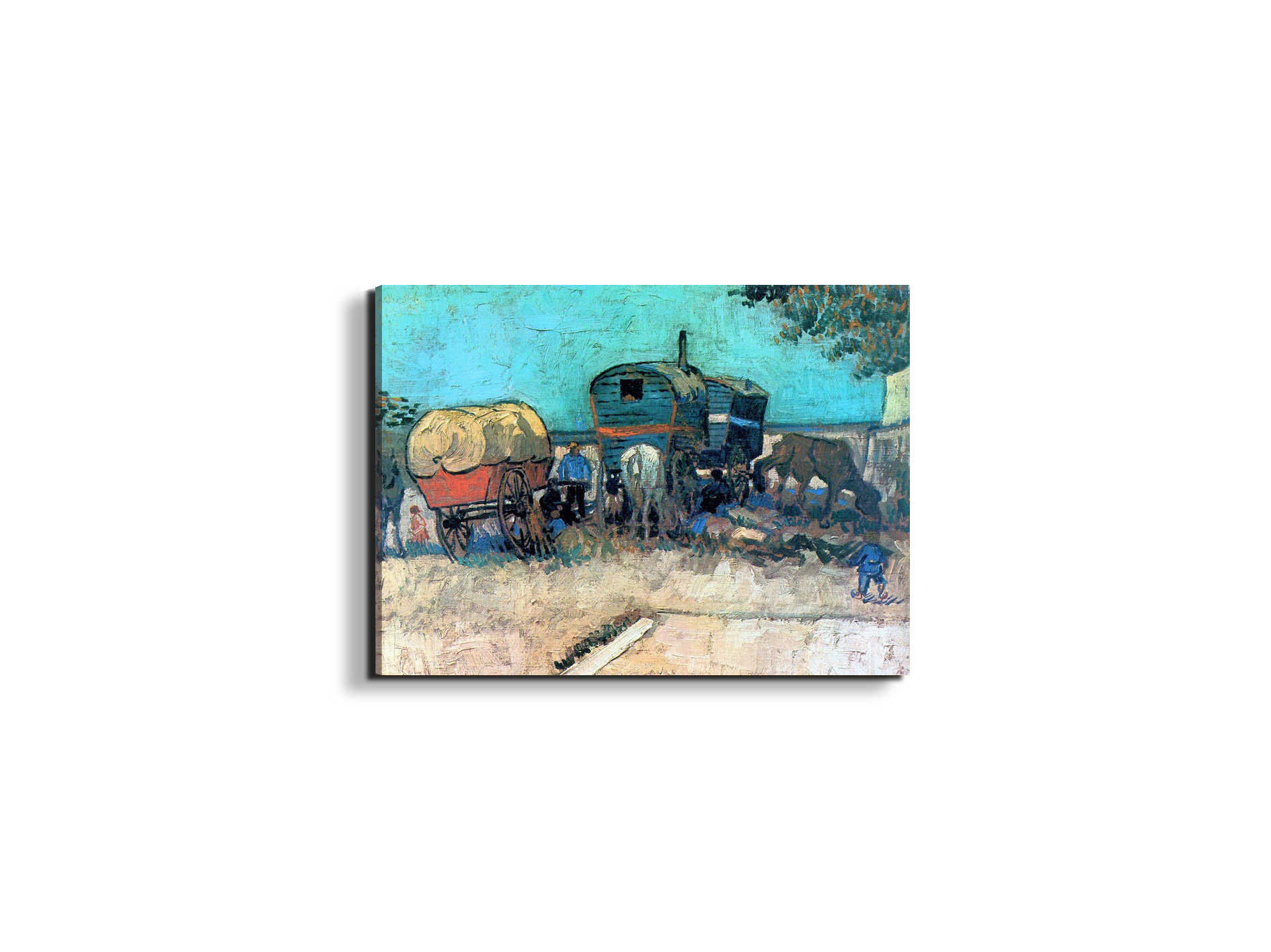 gypsy-camp-with-horse-carriageas91085-#materiale_EarthArt/dimensioni_50x37,50