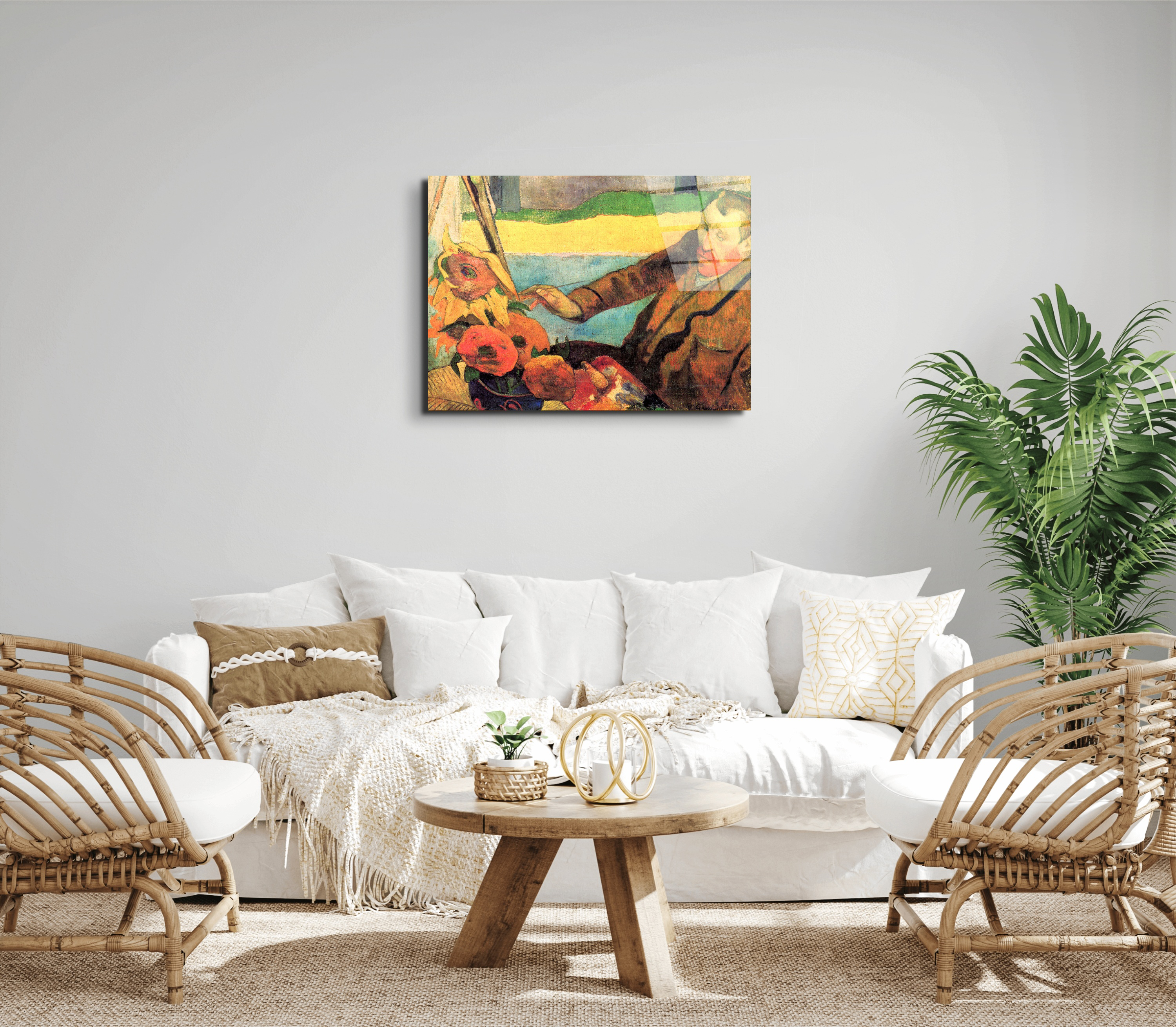 portrait-of-vincent-van-gogh-painting-sunflowersas91171-#materiale_EarthArt Total Gloss/dimensioni_76x57