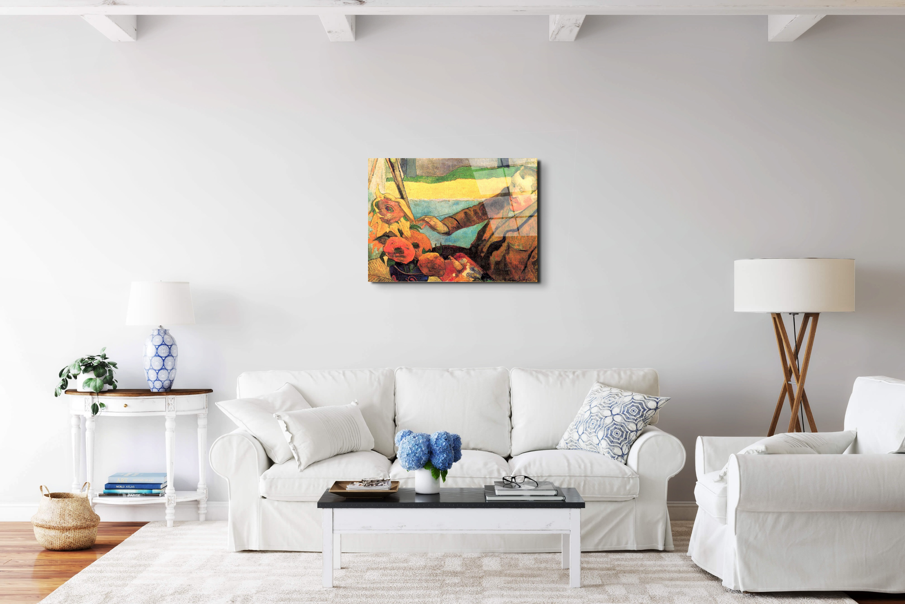 portrait-of-vincent-van-gogh-painting-sunflowersas91171-#materiale_EarthArt Total Gloss/dimensioni_76x57