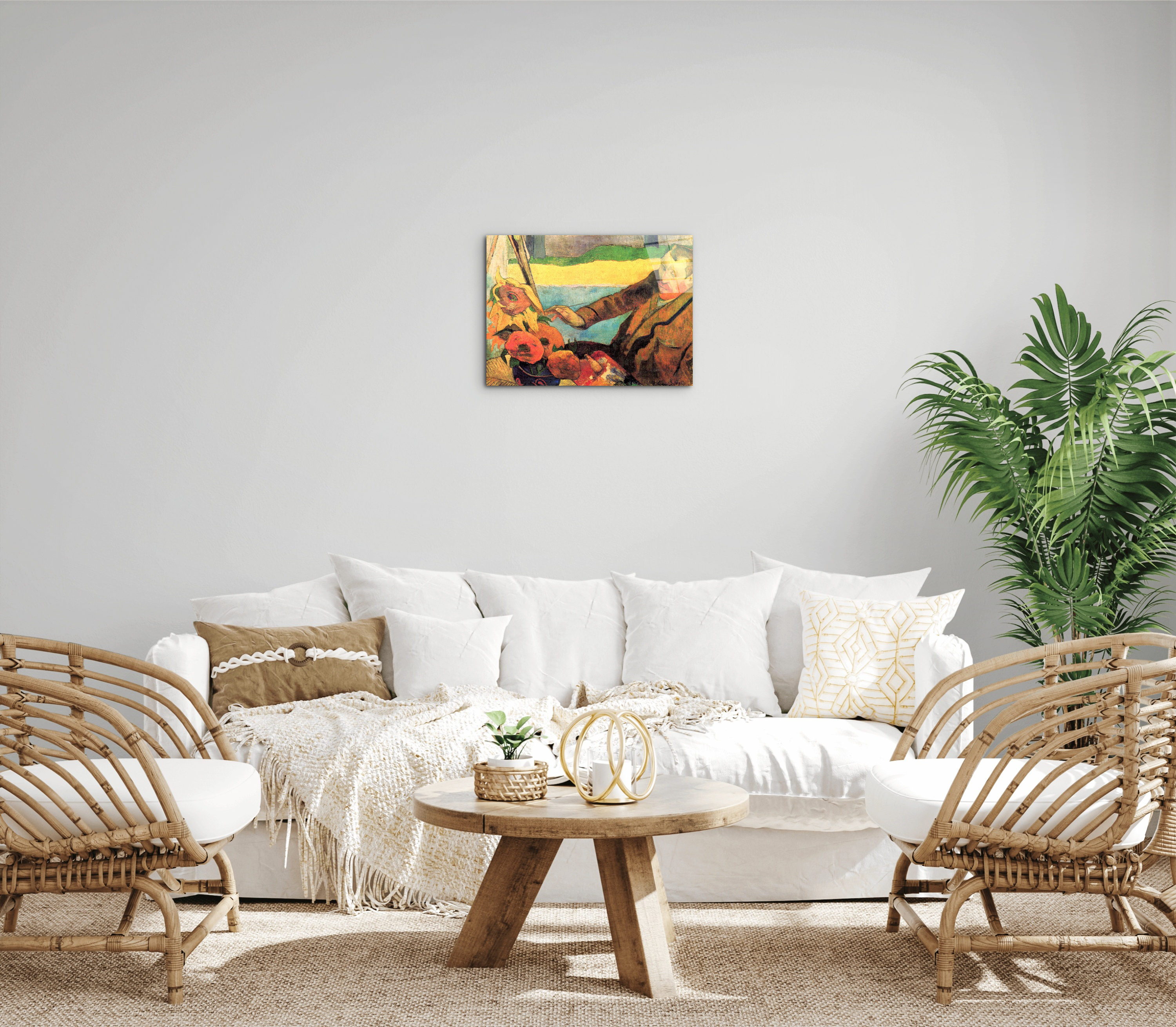 portrait-of-vincent-van-gogh-painting-sunflowersas91171-#materiale_CrystalArt/dimensioni_50x37,50