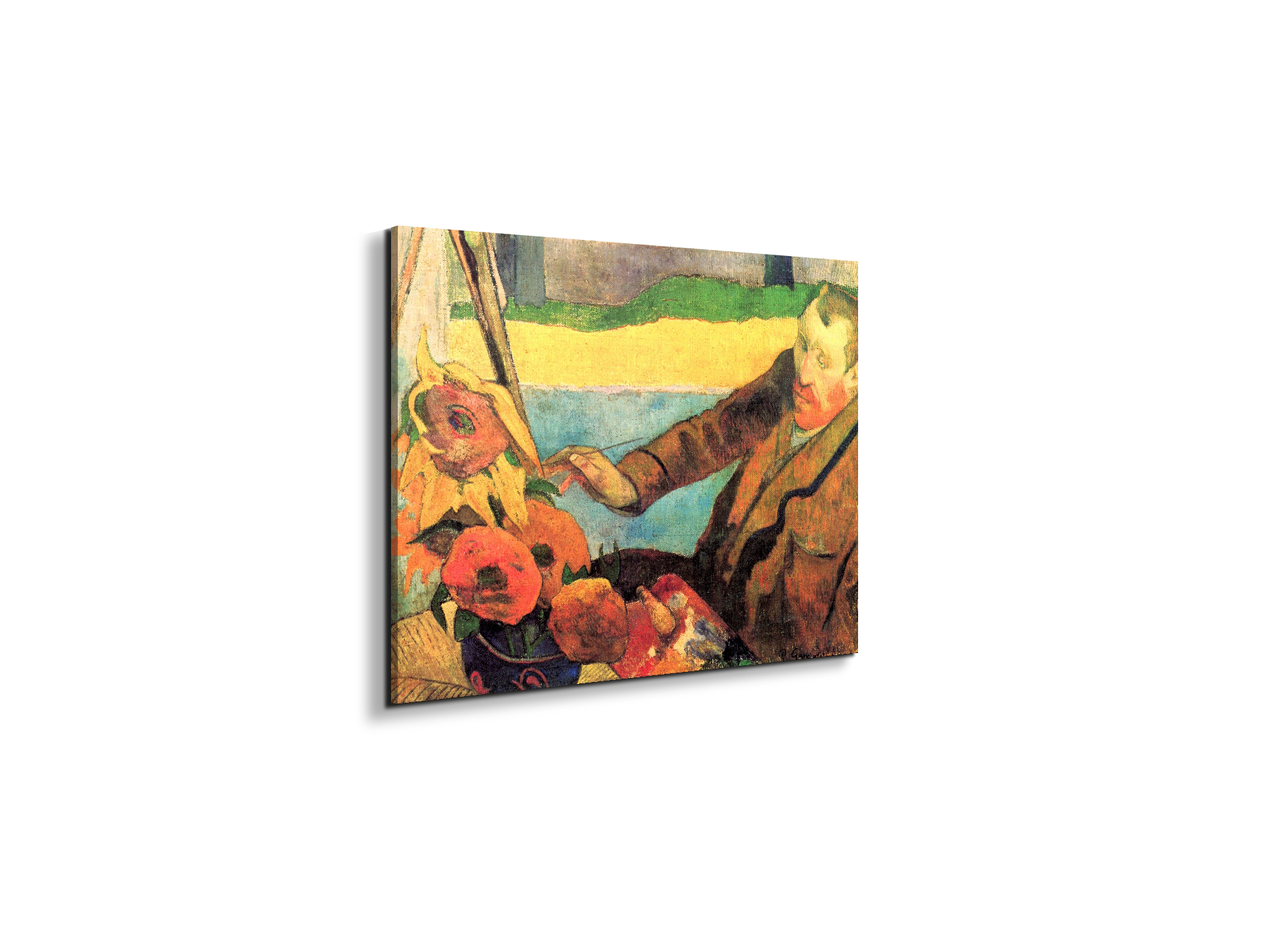 portrait-of-vincent-van-gogh-painting-sunflowersas91171-#materiale_EarthArt Materic/dimensioni_50x37,50