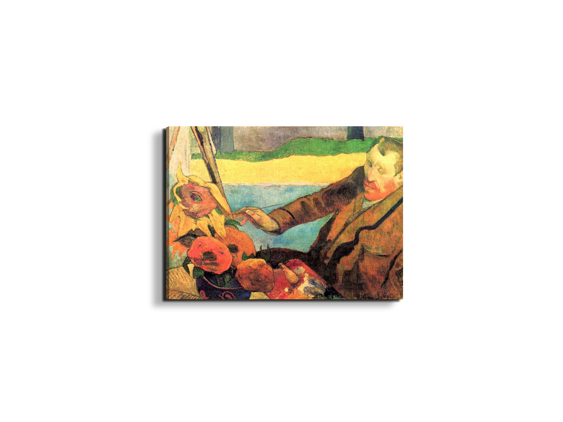 portrait-of-vincent-van-gogh-painting-sunflowersas91171-#materiale_EarthArt Materic/dimensioni_50x37,50