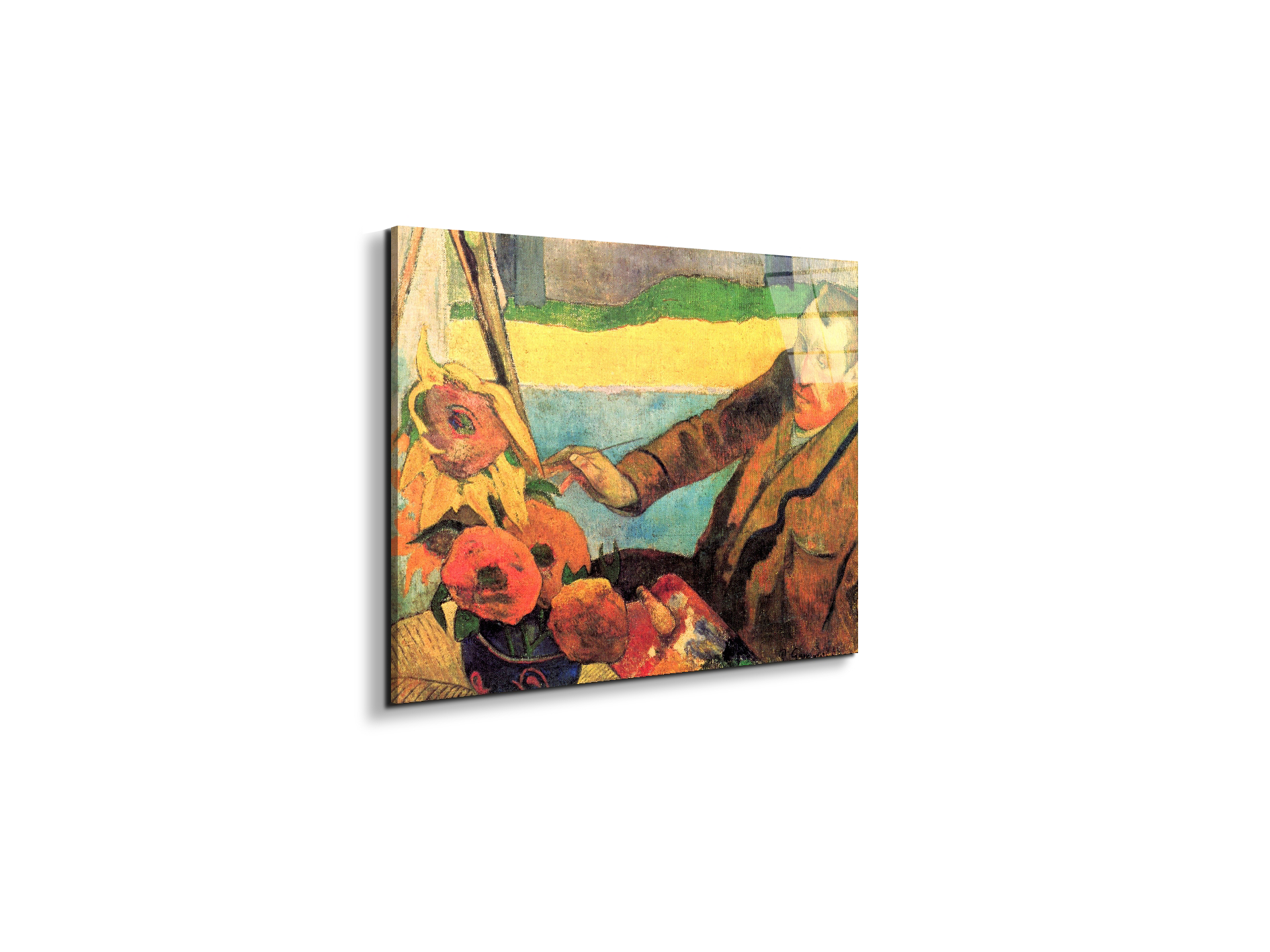 portrait-of-vincent-van-gogh-painting-sunflowersas91171-#materiale_EarthArt Total Gloss/dimensioni_50x37,50