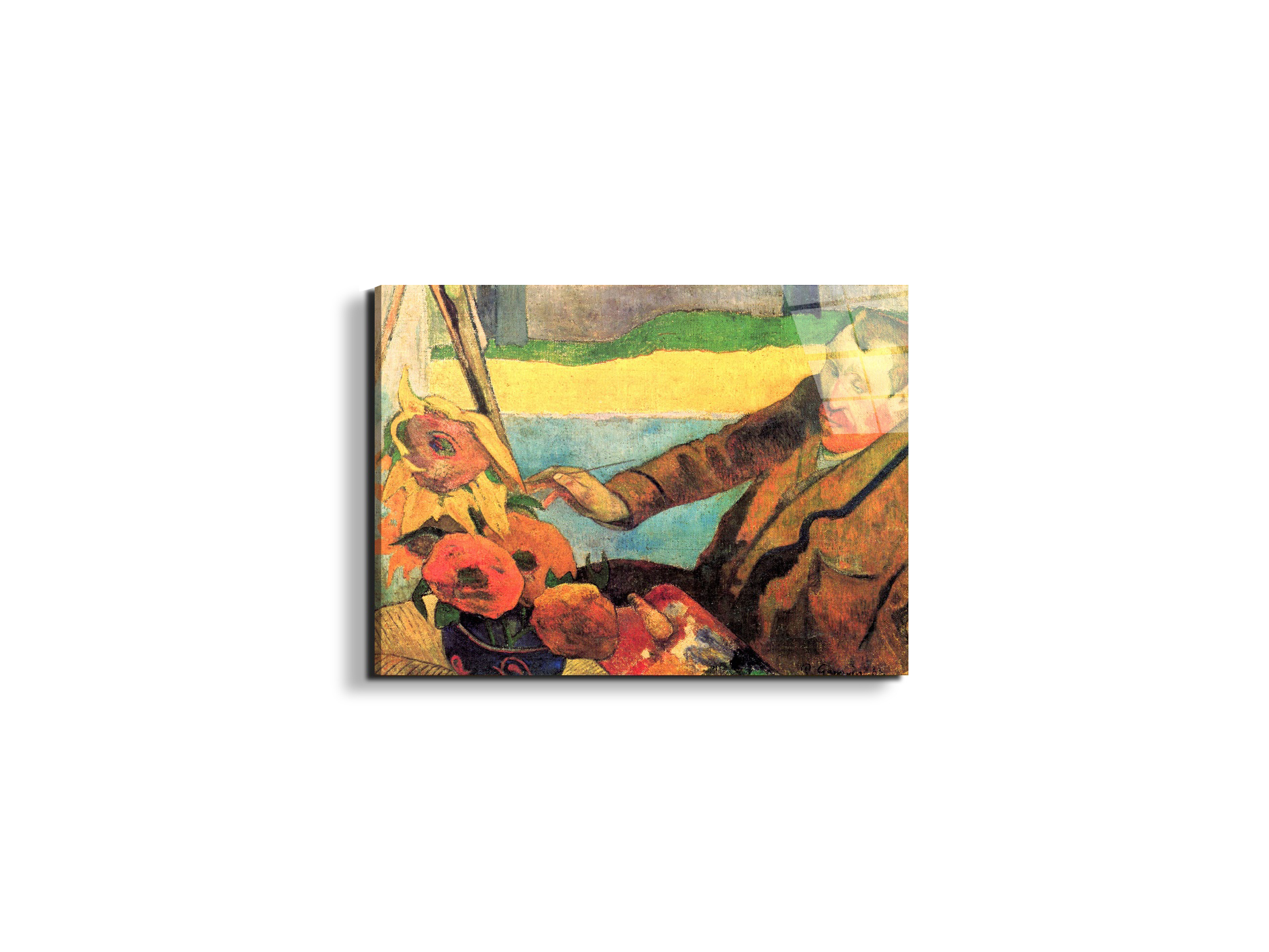 portrait-of-vincent-van-gogh-painting-sunflowersas91171-#materiale_EarthArt Total Gloss/dimensioni_50x37,50