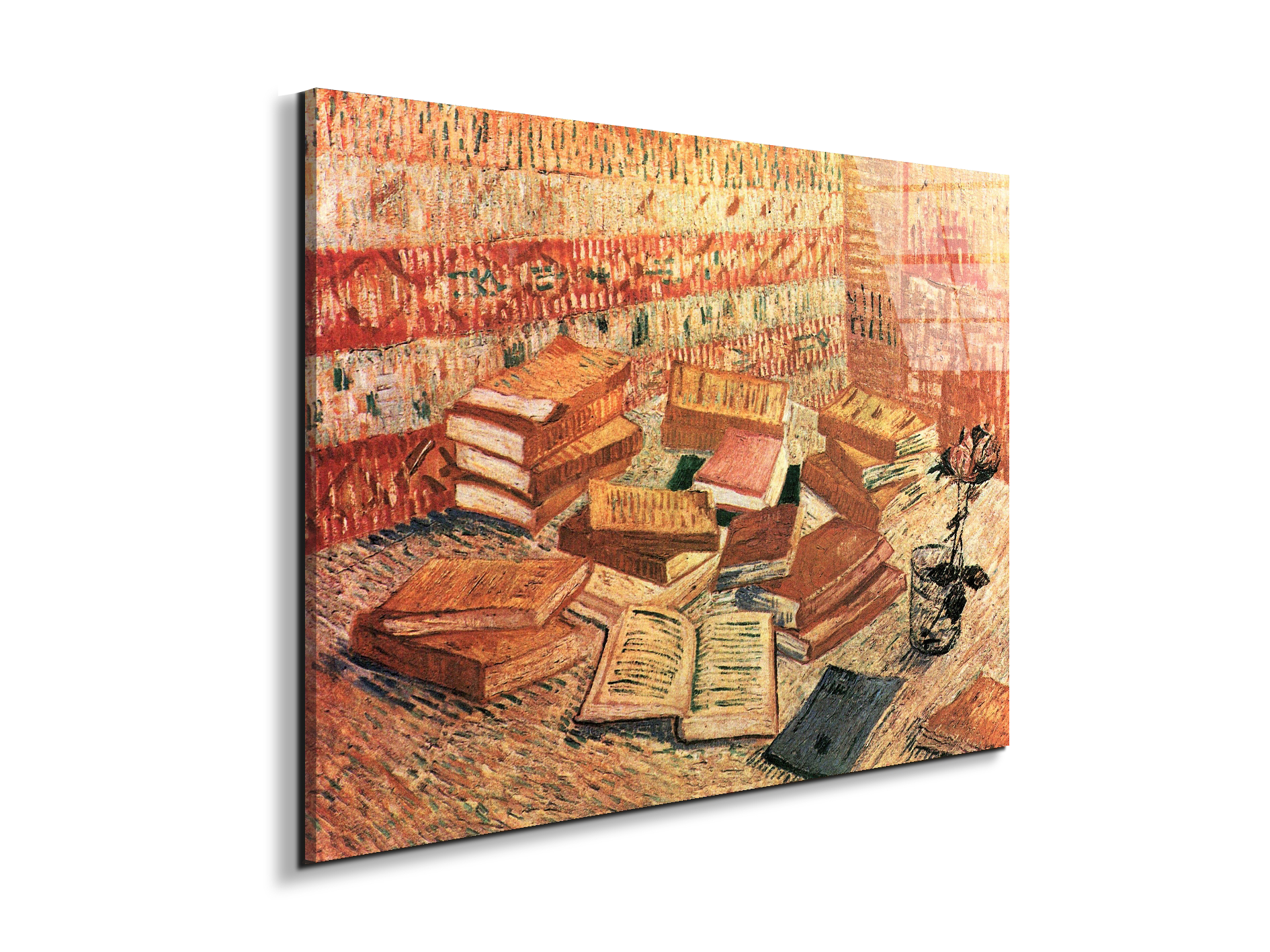 still-life-with-french-novels-and-glass-with-roseas91203-#materiale_EarthArt Total Gloss/dimensioni_76x57