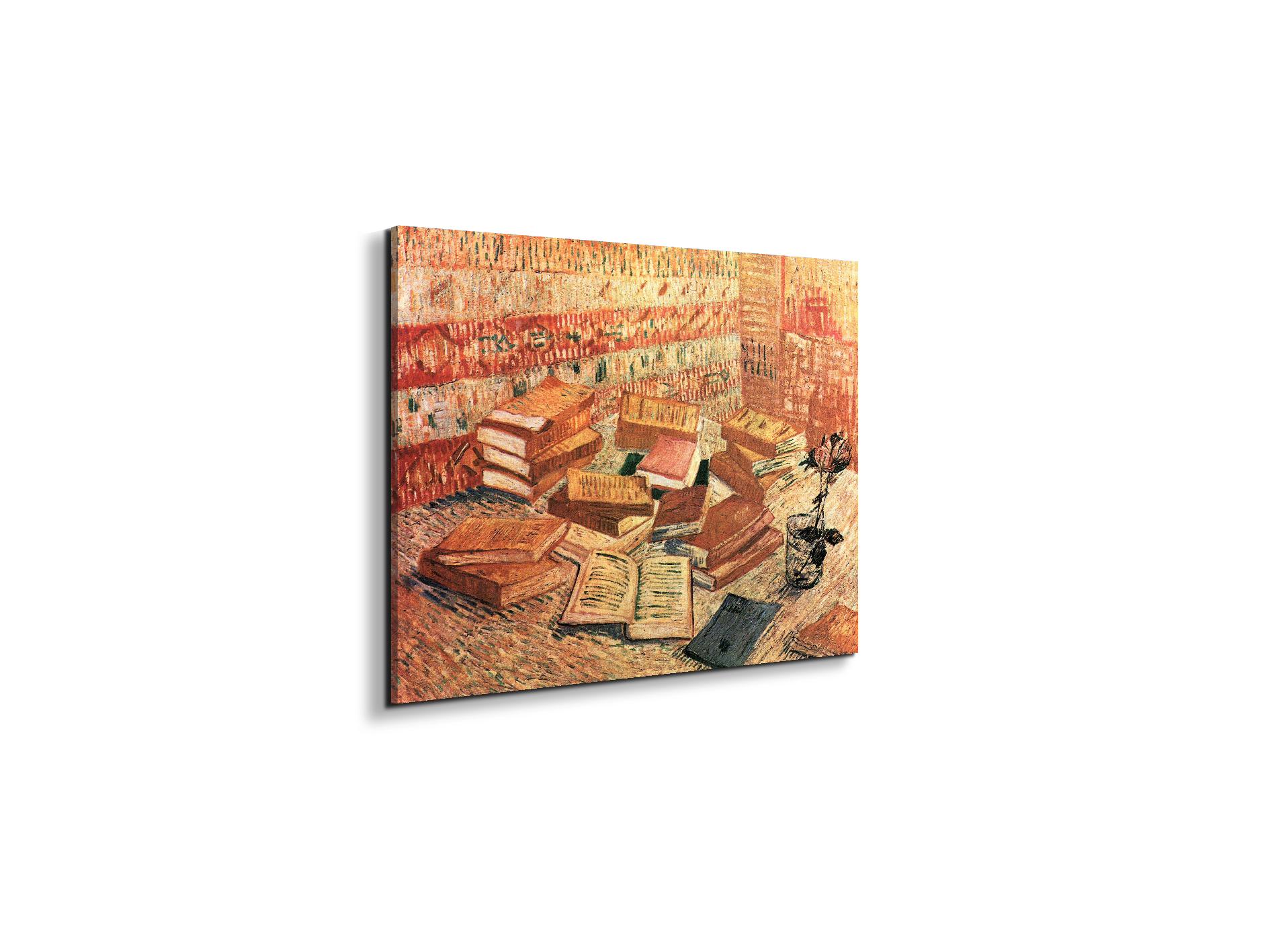still-life-with-french-novels-and-glass-with-roseas91203-#materiale_EarthArt/dimensioni_50x37,50