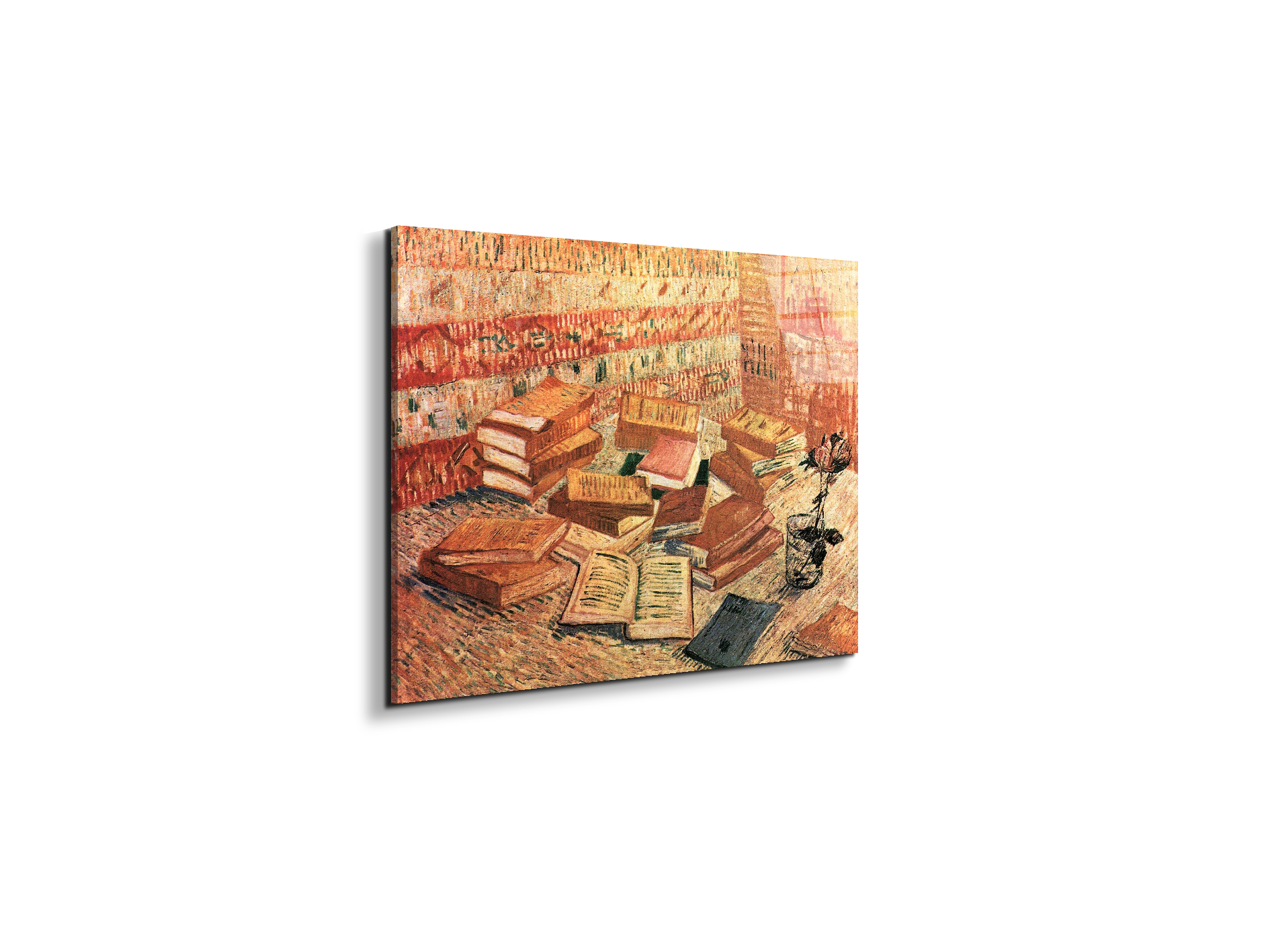 still-life-with-french-novels-and-glass-with-roseas91203-#materiale_EarthArt Total Gloss/dimensioni_50x37,50