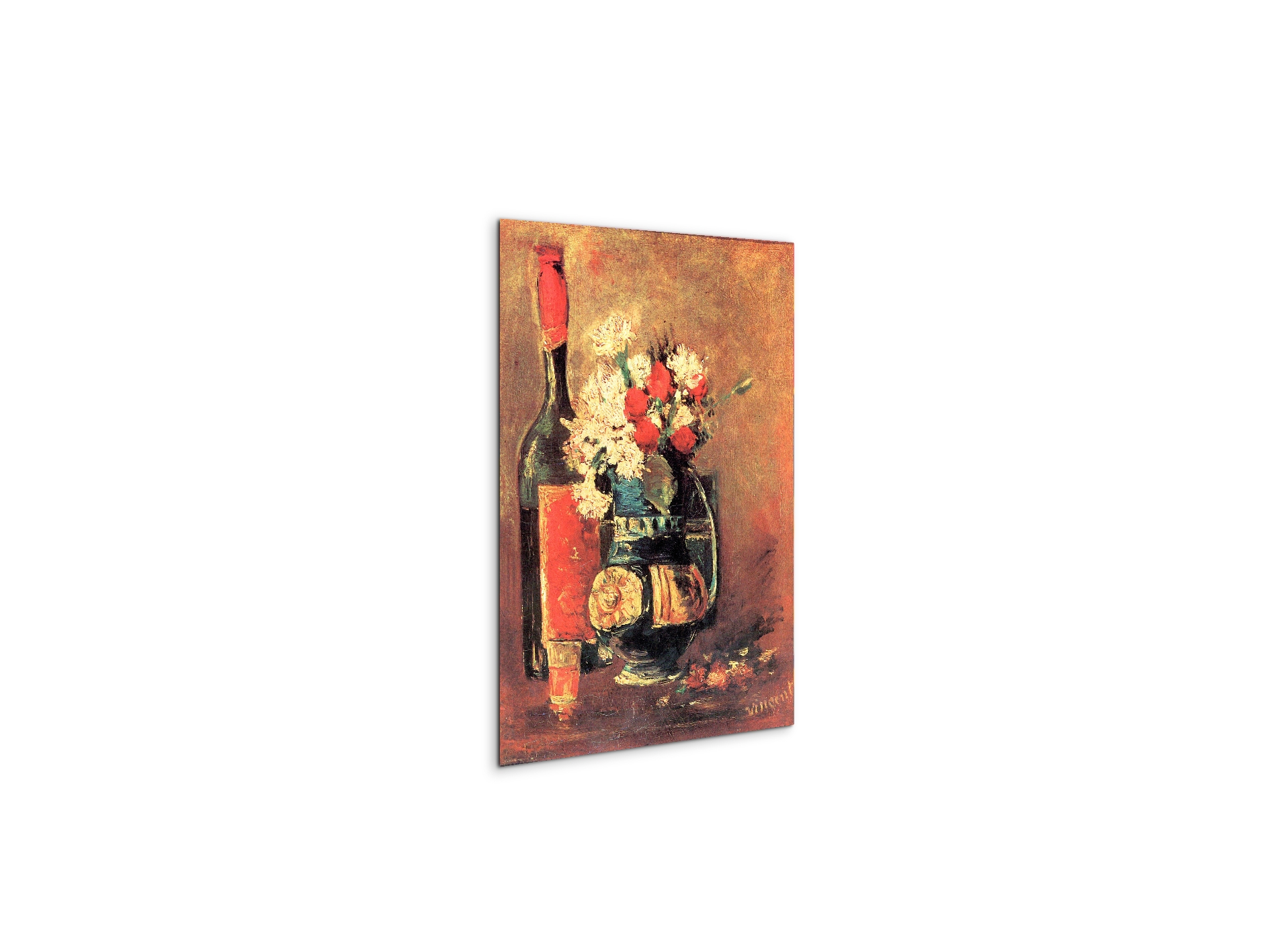 vase-of-white-carnations-and-rose-and-bottleas91319-