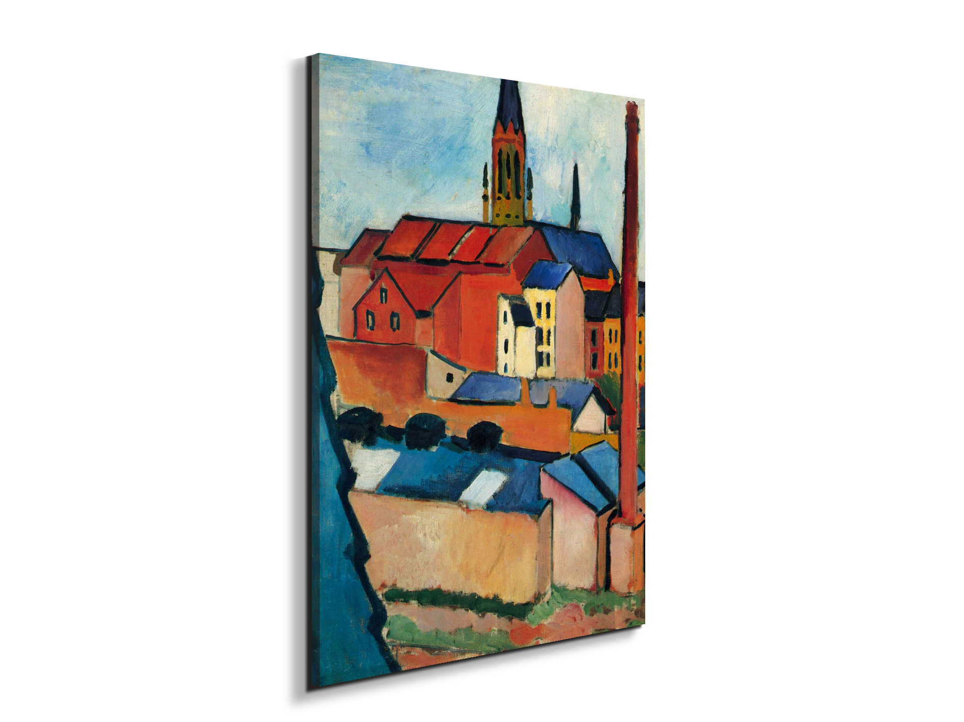 st-marys-church-with-houses-and-chimneyas91411-#materiale_EarthArt Materic/dimensioni_57x76