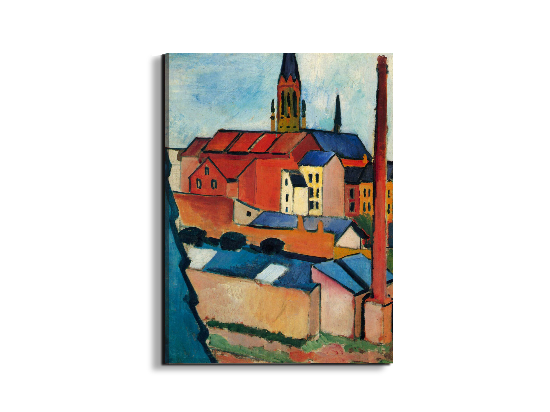 st-marys-church-with-houses-and-chimneyas91411-#materiale_EarthArt Materic/dimensioni_57x76