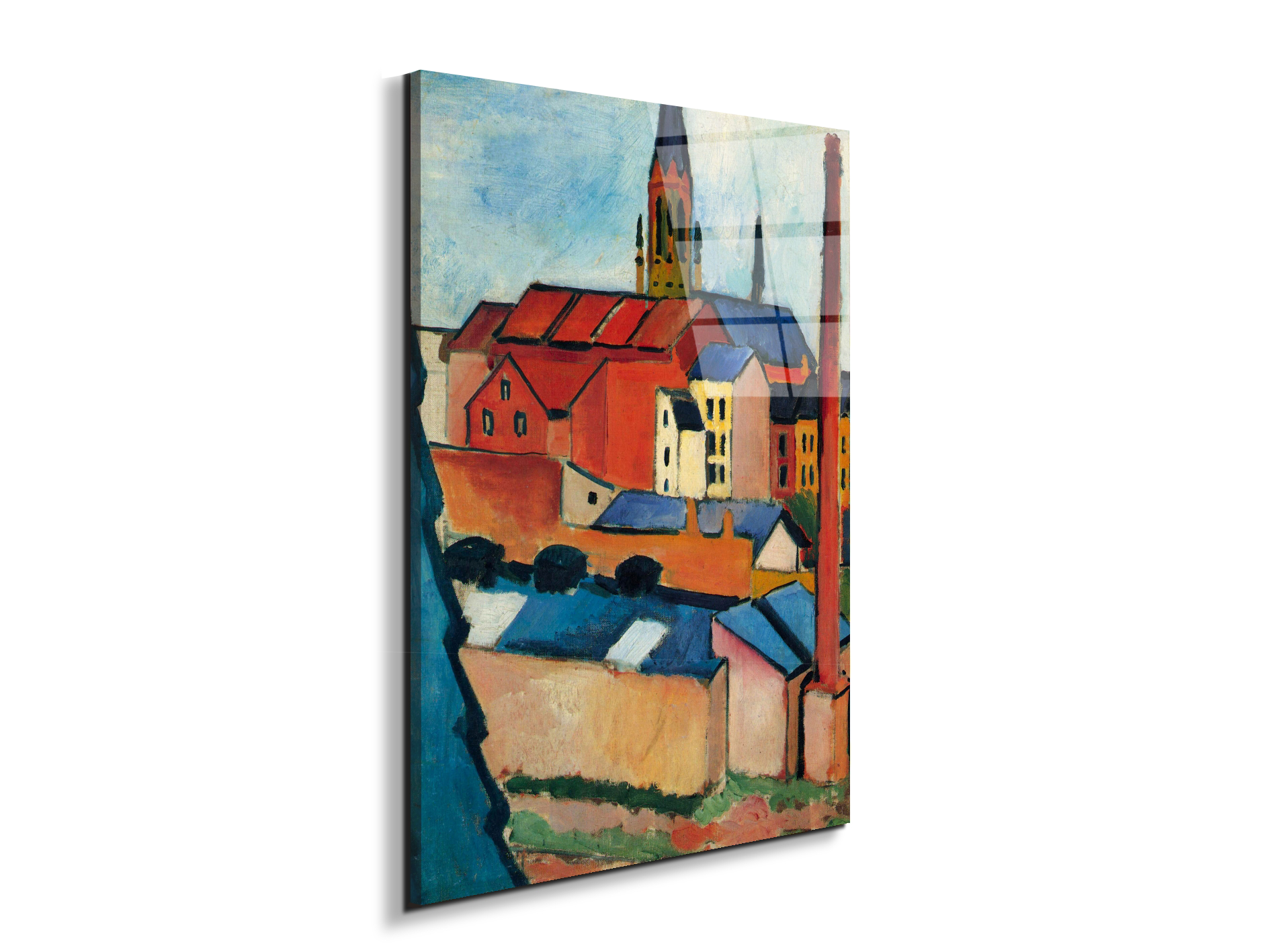 st-marys-church-with-houses-and-chimneyas91411-#materiale_EarthArt Total Gloss/dimensioni_57x76