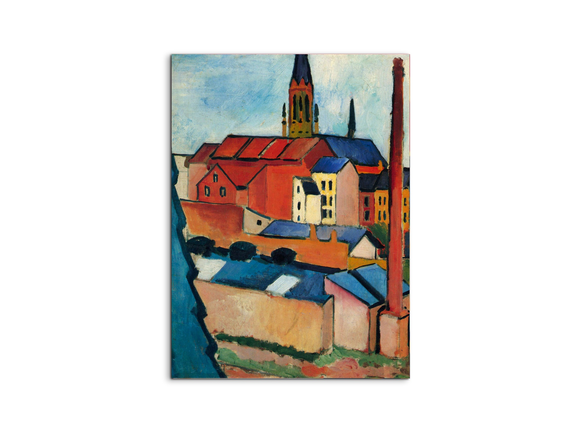 st-marys-church-with-houses-and-chimneyas91411-#materiale_MetalArt Materic/dimensioni_57x76