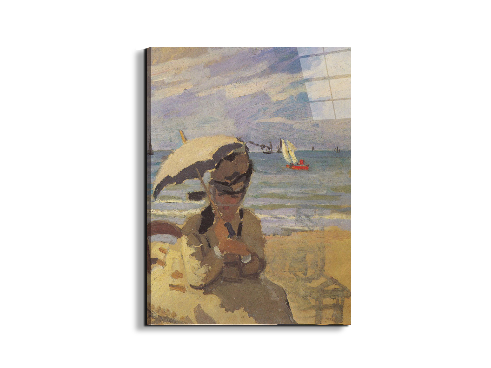camille-monet-on-the-beach-at-trouvilleas91691-#materiale_EarthArt Total Gloss/dimensioni_57x76
