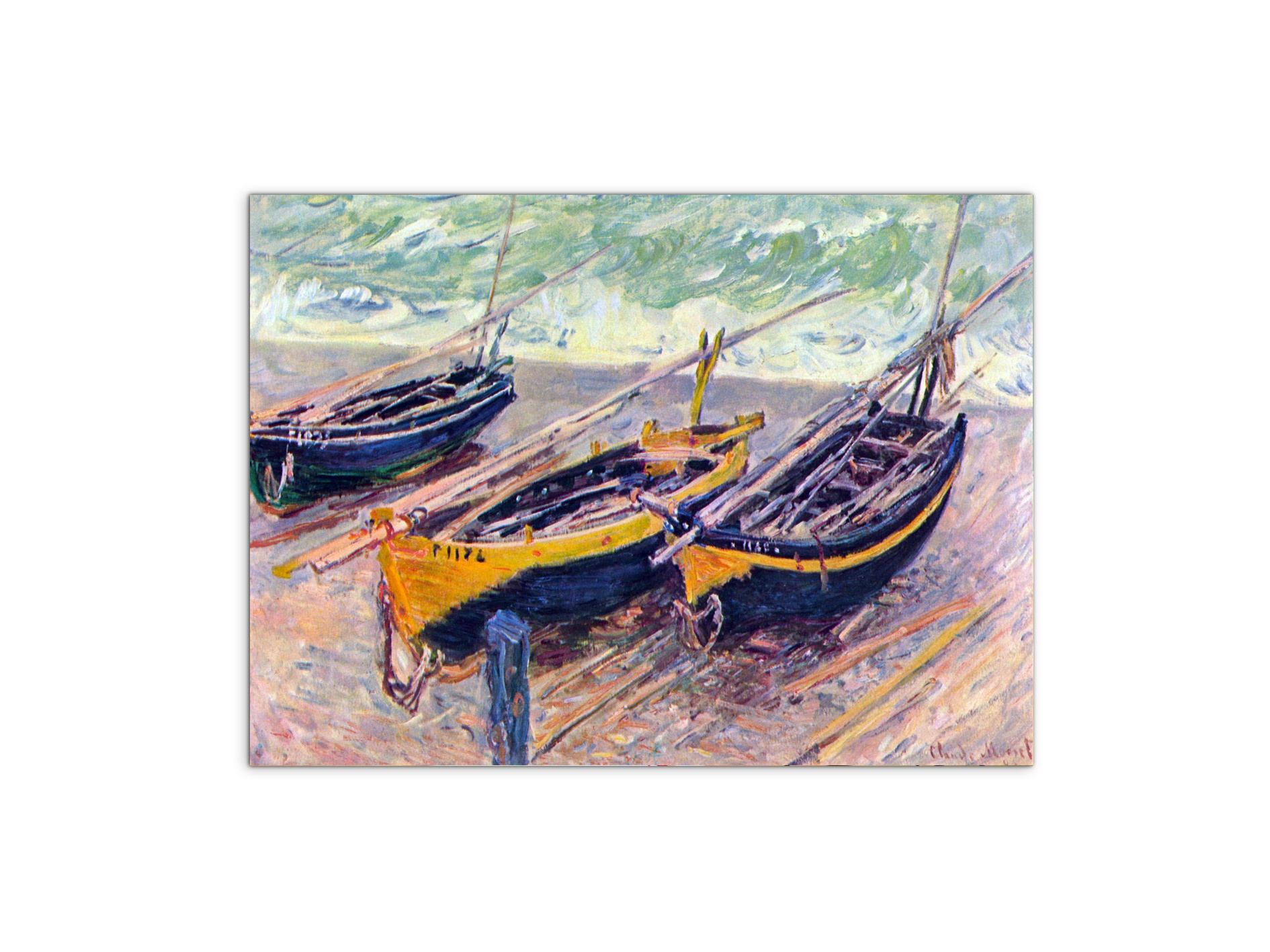 dock-of-etretat-three-fishing-boatsas91733-#materiale_MetalArt Materic/dimensioni_76x57