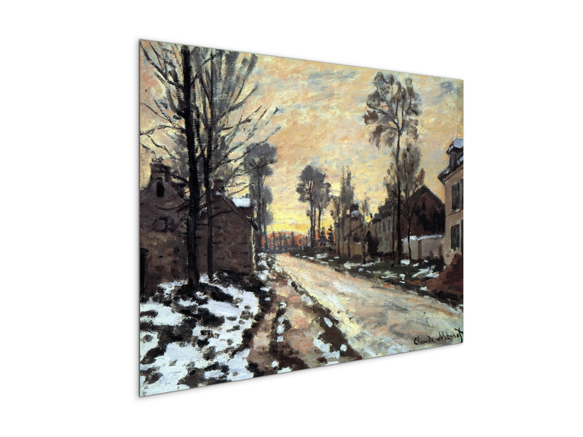 road-to-louveciennes-melting-snow-children-sunset-as91901-#materiale_MetalArt Materic/dimensioni_76x57