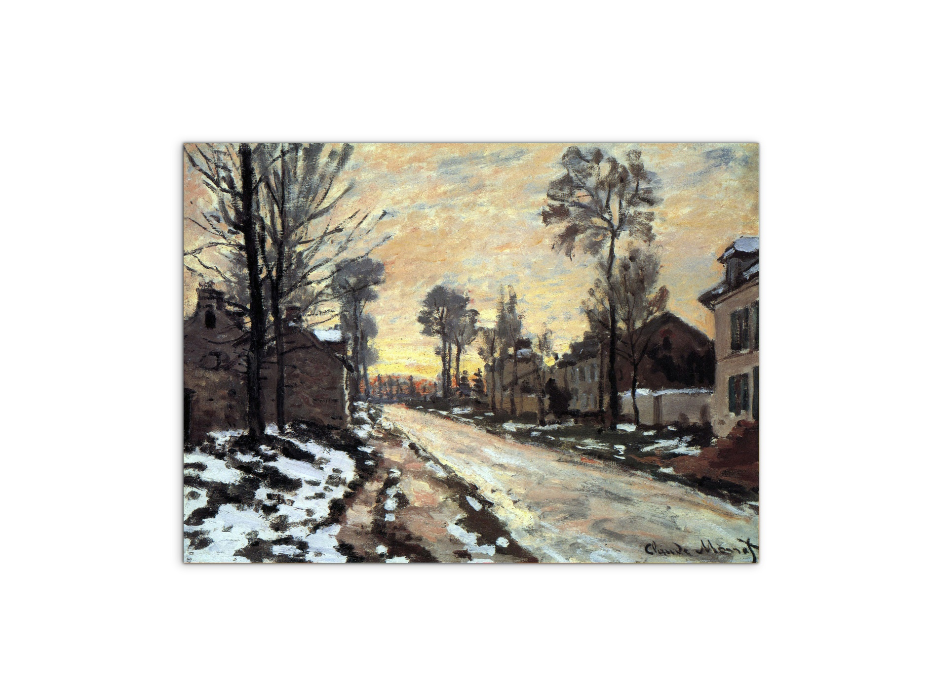 road-to-louveciennes-melting-snow-children-sunset-as91901-#materiale_MetalArt Materic/dimensioni_76x57