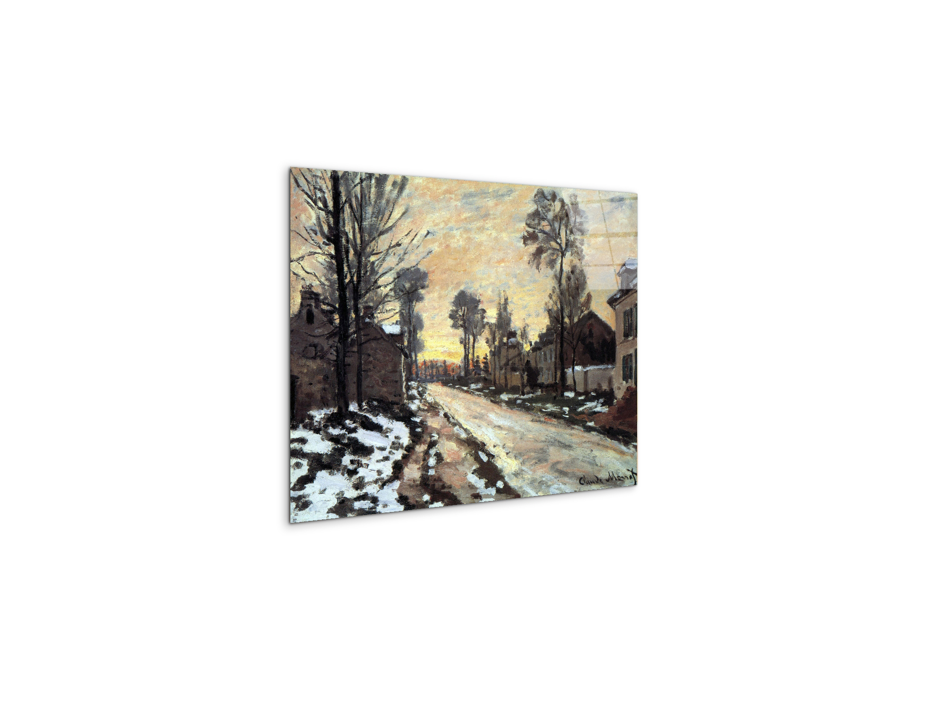 road-to-louveciennes-melting-snow-children-sunset-as91901-#materiale_CrystalArt/dimensioni_50x37,50