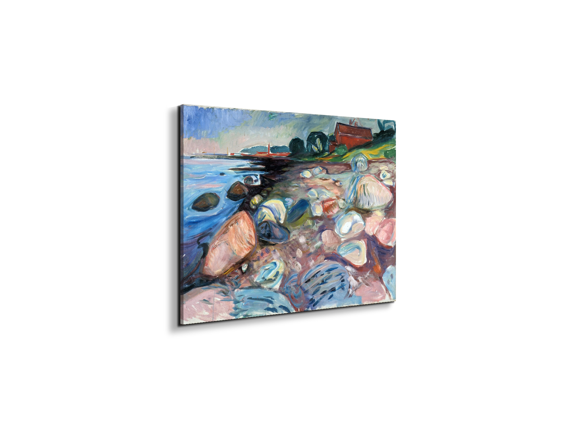 shore-with-red-houseas92301-#materiale_EarthArt Materic/dimensioni_50x37,50