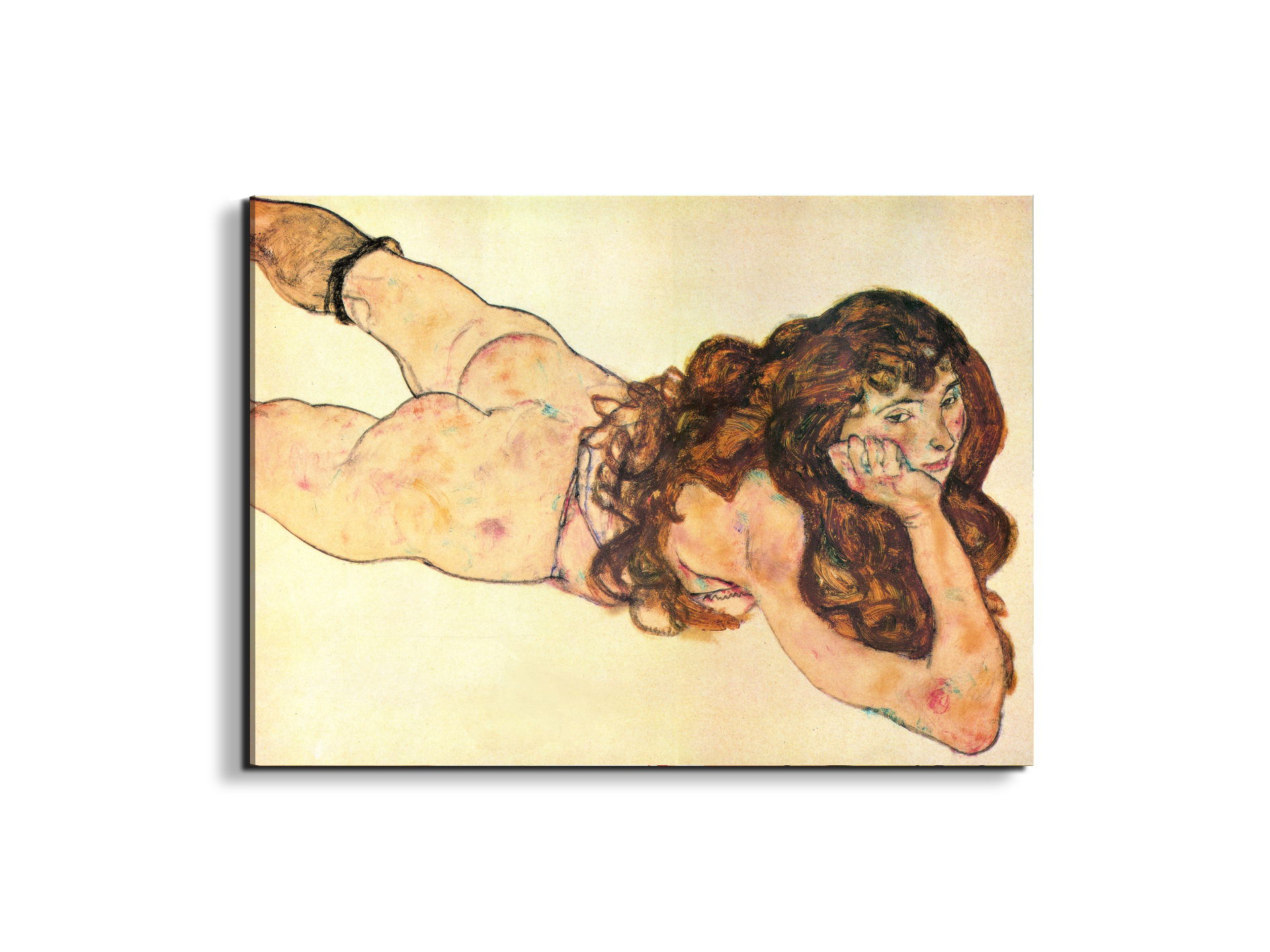 homage-to-schiele-female-nude-1917ec17603-#materiale_EarthArt Materic/dimensioni_77,5x58
