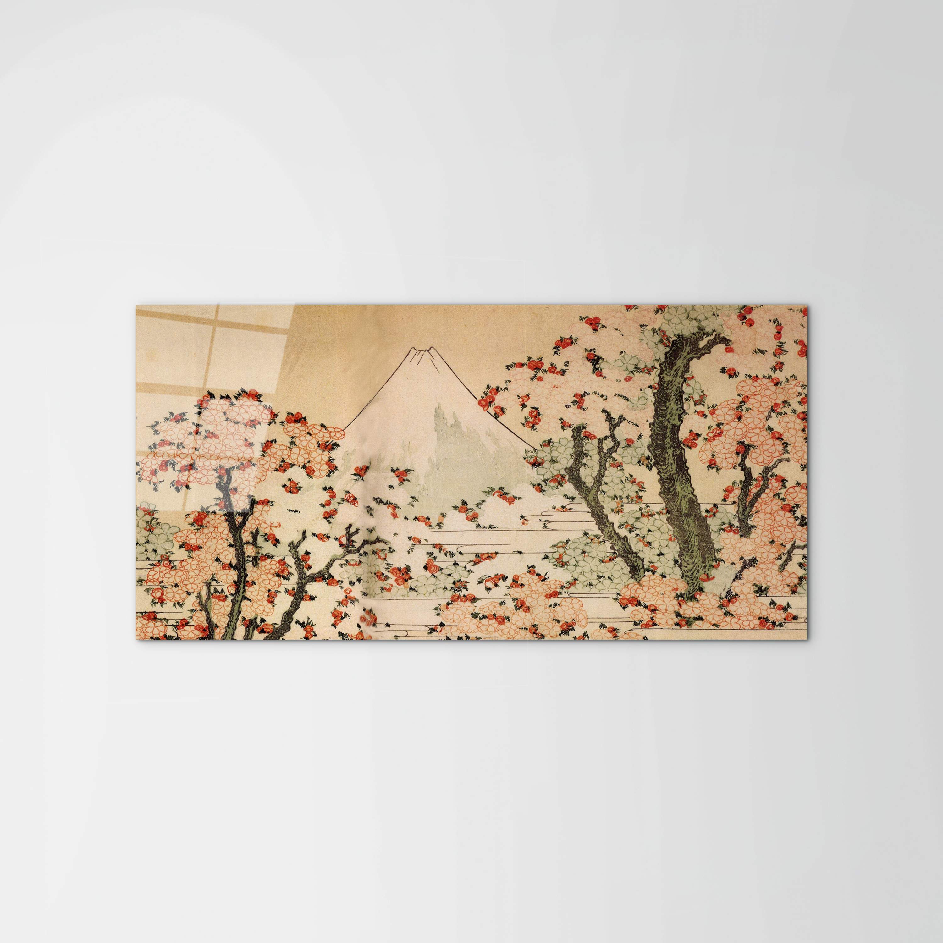 mount-fuji-behind-cherry-trees-and-flowersas90073-#materiale_CrystalArt/dimensioni_100x50