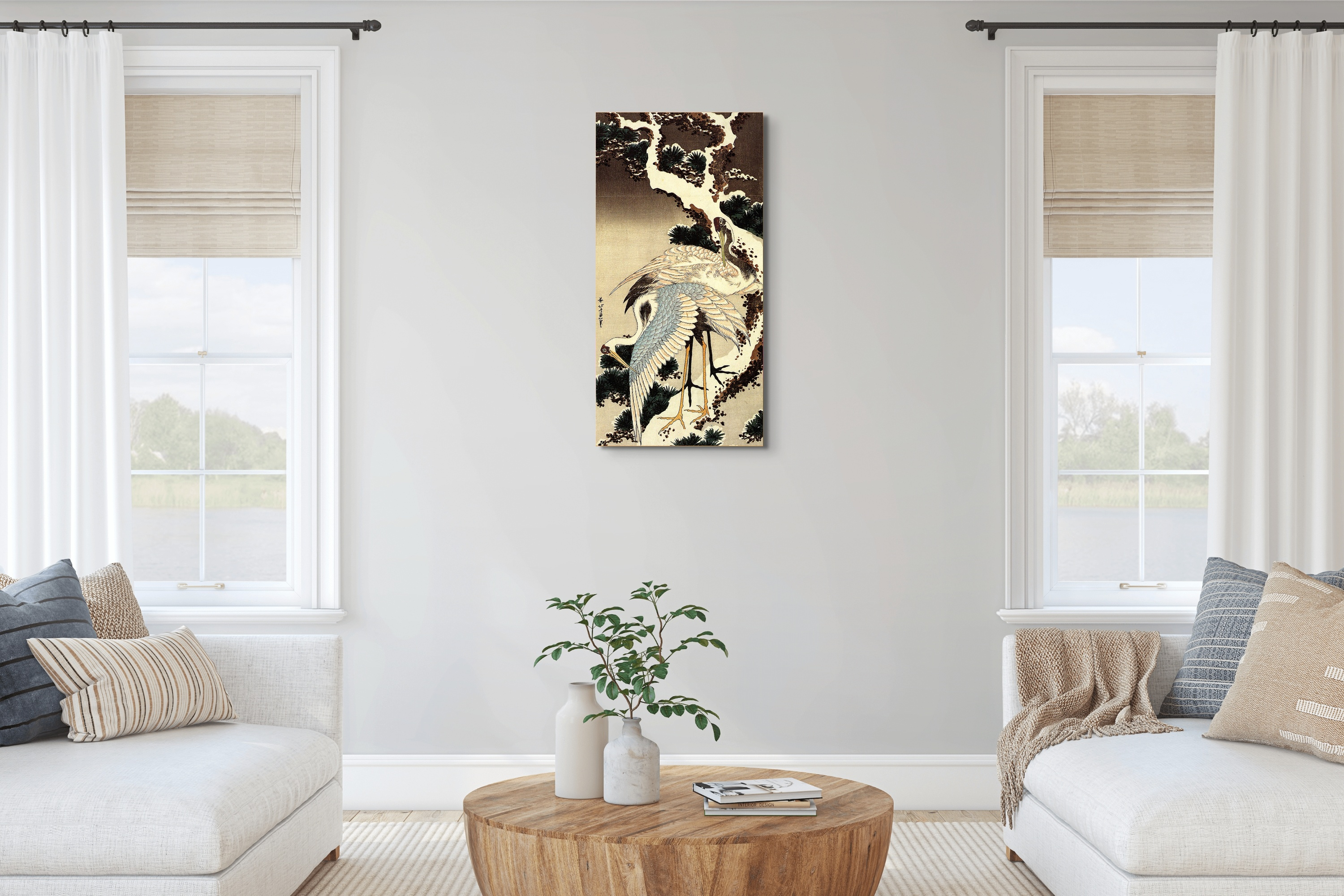 two-cranes-on-a-pine-covered-with-snowas90183-