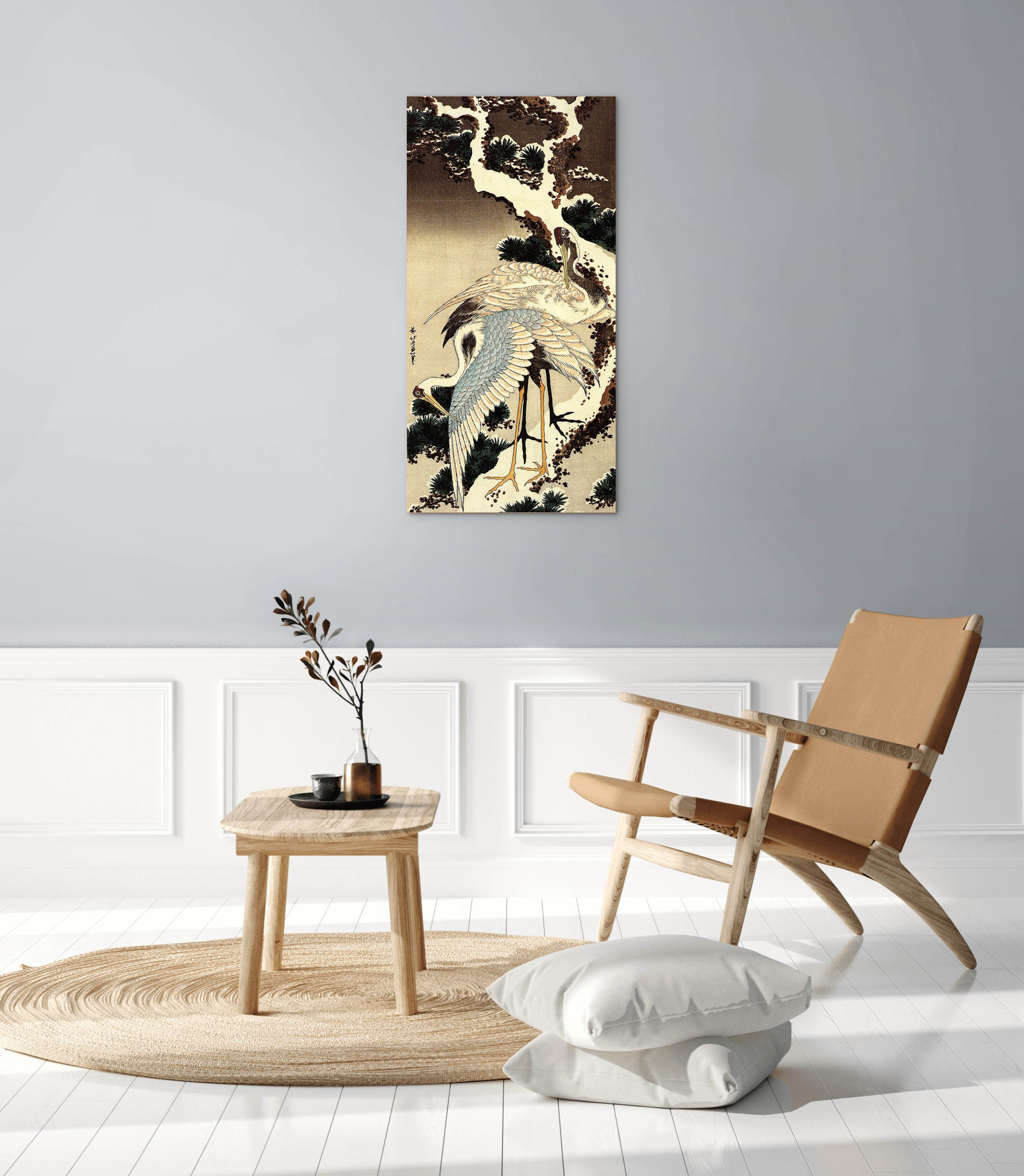 two-cranes-on-a-pine-covered-with-snowas90183-