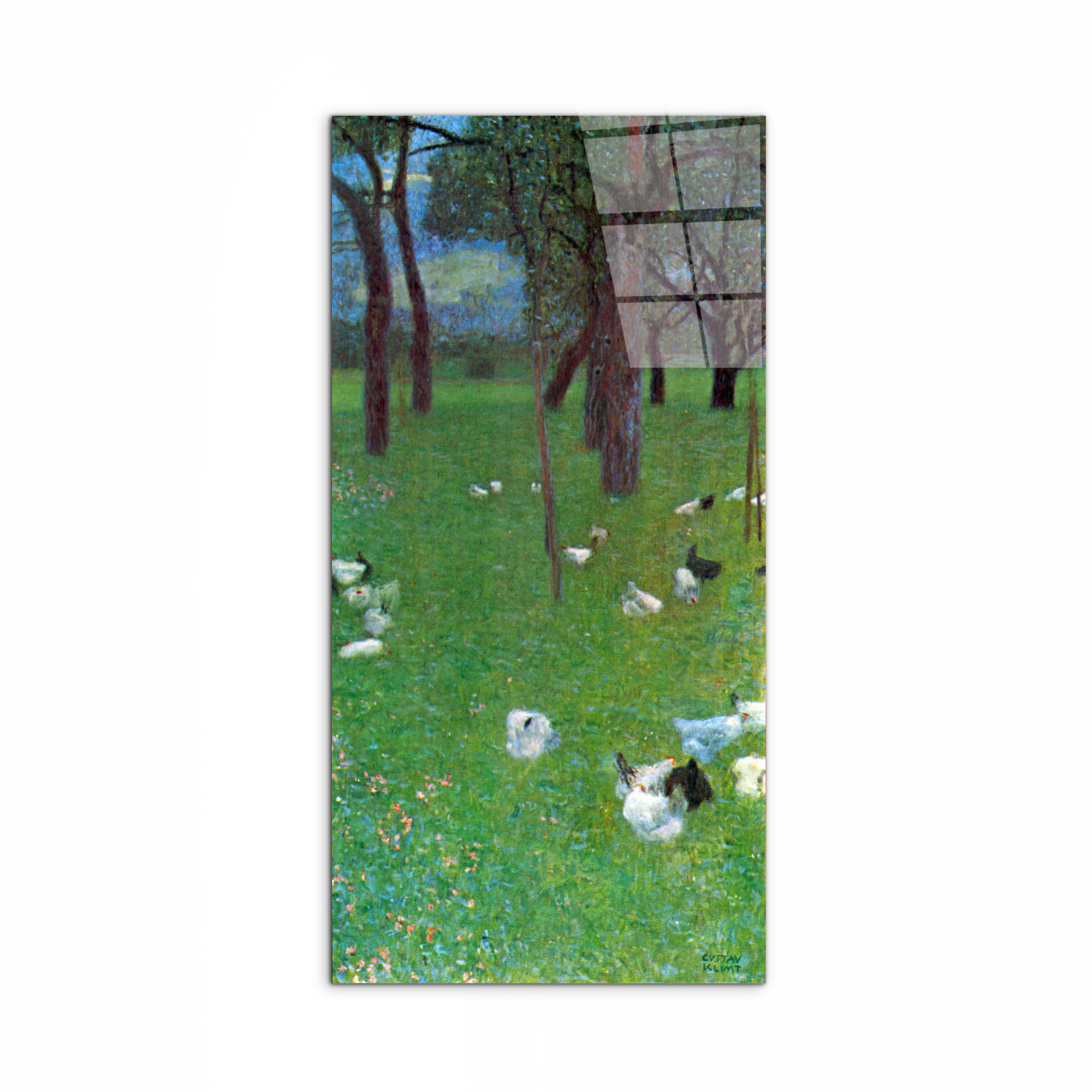 after-the-rain-garden-with-chickens-in-st-agathaas90221-#materiale_CrystalArt/dimensioni_50x100