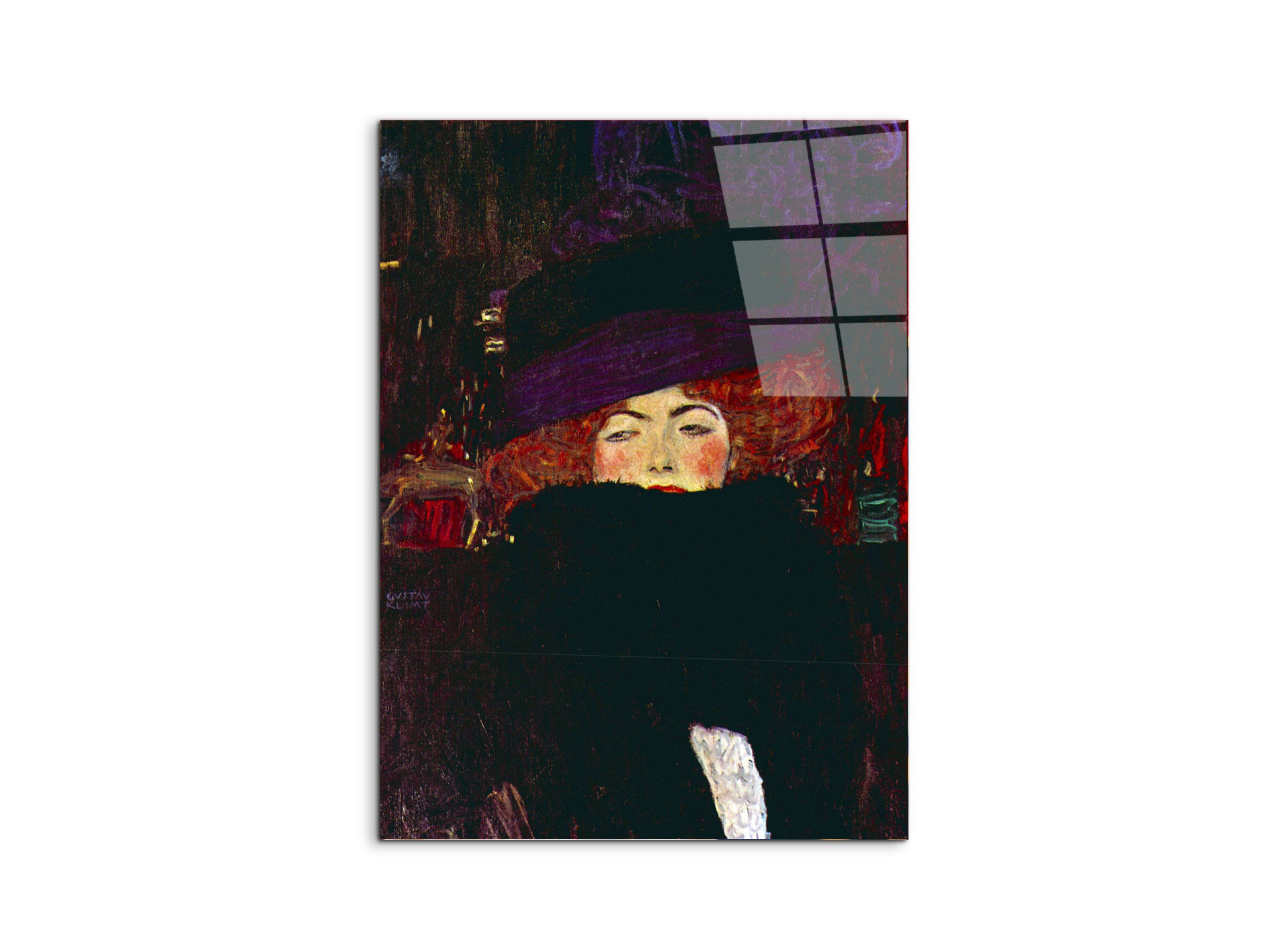 lady-with-hat-and-featheras90379-#materiale_CrystalArt/dimensioni_57x76