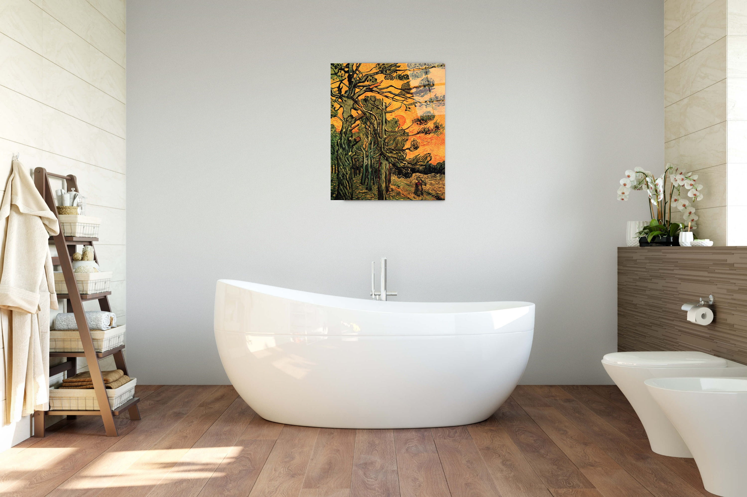 pine-trees-against-a-red-sky-with-setting-sunas90794-#materiale_CrystalArt/dimensioni_57x76