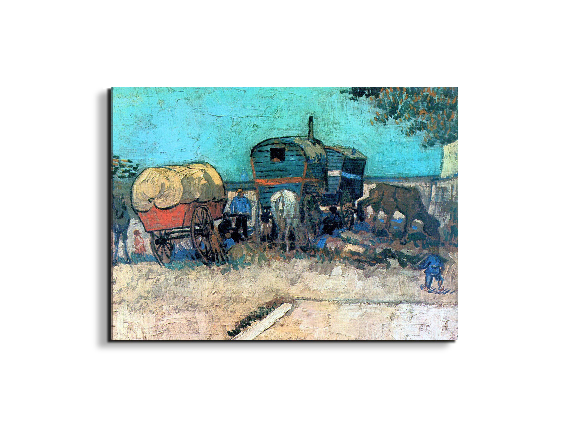 gypsy-camp-with-horse-carriageas91085-#materiale_EarthArt/dimensioni_76x57