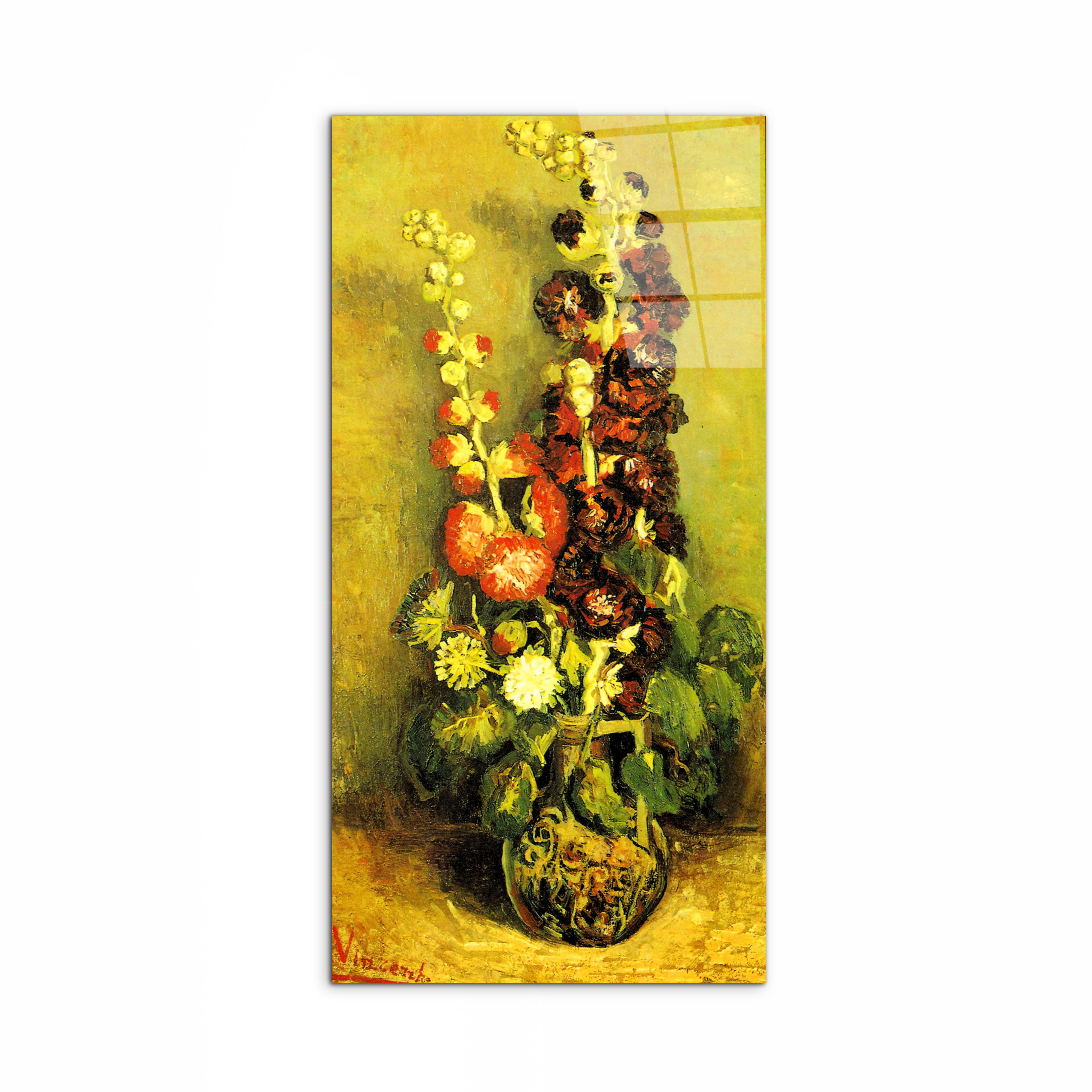 hollyhocksas91089-#materiale_CrystalArt/dimensioni_50x100