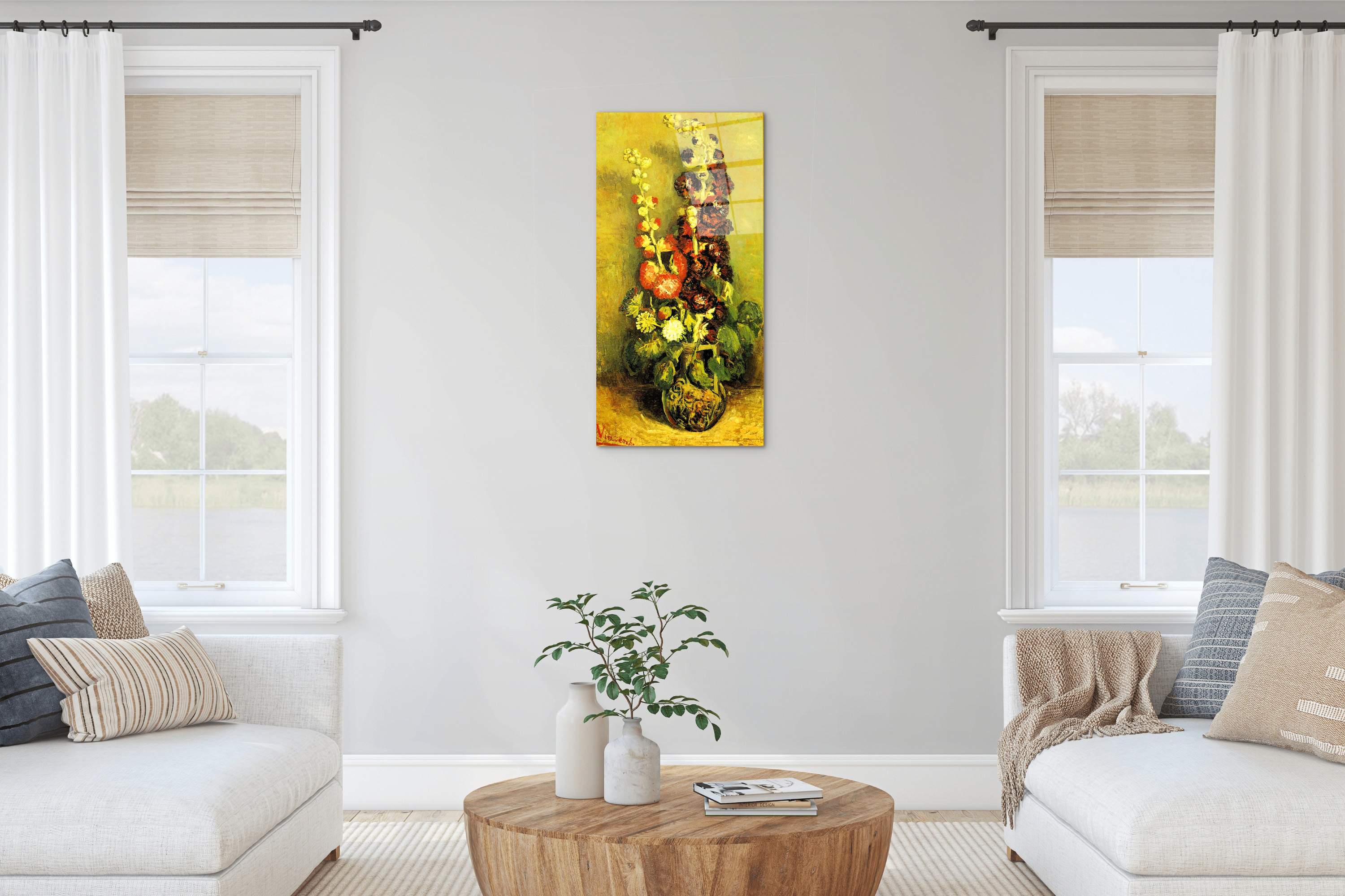 hollyhocksas91089-#materiale_CrystalArt/dimensioni_50x100