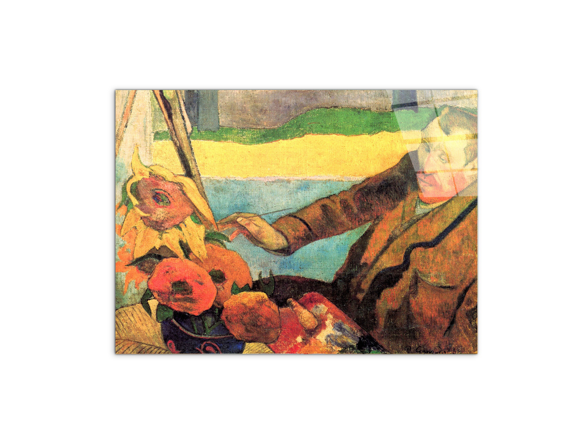 portrait-of-vincent-van-gogh-painting-sunflowersas91171-#materiale_CrystalArt/dimensioni_76x57