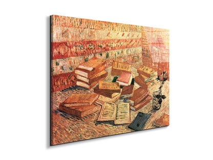 still-life-with-french-novels-and-glass-with-roseas91203-#materiale_EarthArt Total Gloss/dimensioni_76x57
