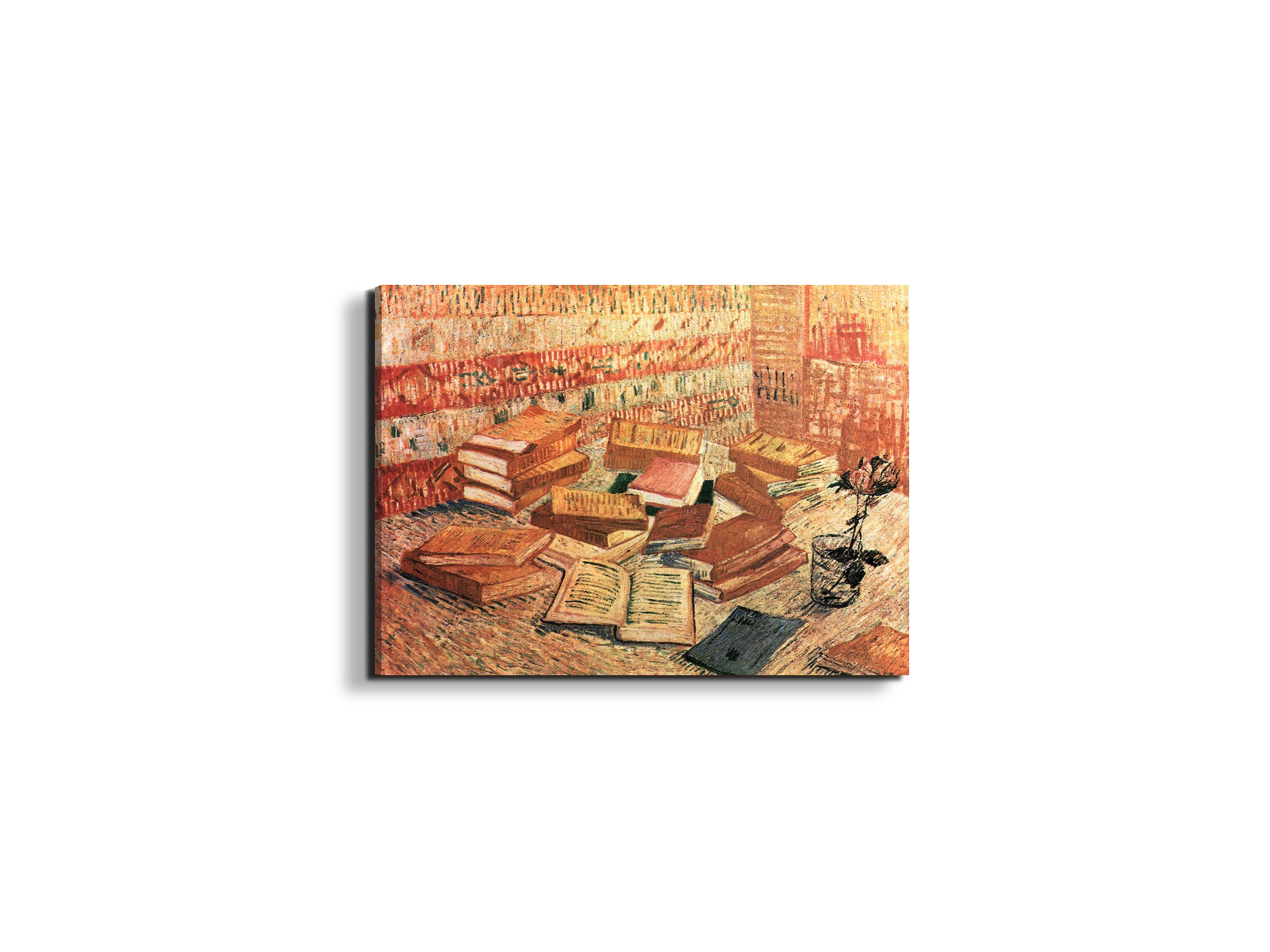still-life-with-french-novels-and-glass-with-roseas91203-#materiale_EarthArt Materic/dimensioni_50x37,50