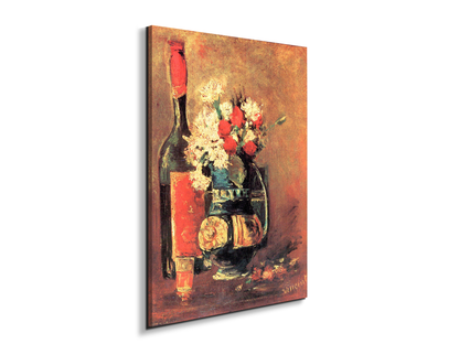 vase-of-white-carnations-and-rose-and-bottleas91319-