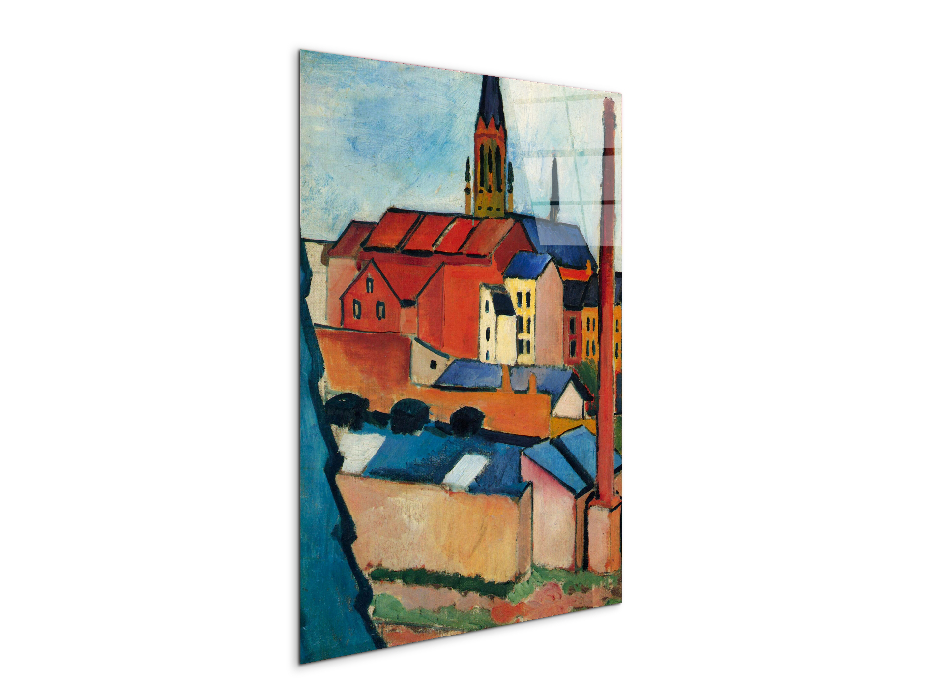 st-marys-church-with-houses-and-chimneyas91411-#materiale_CrystalArt/dimensioni_57x76