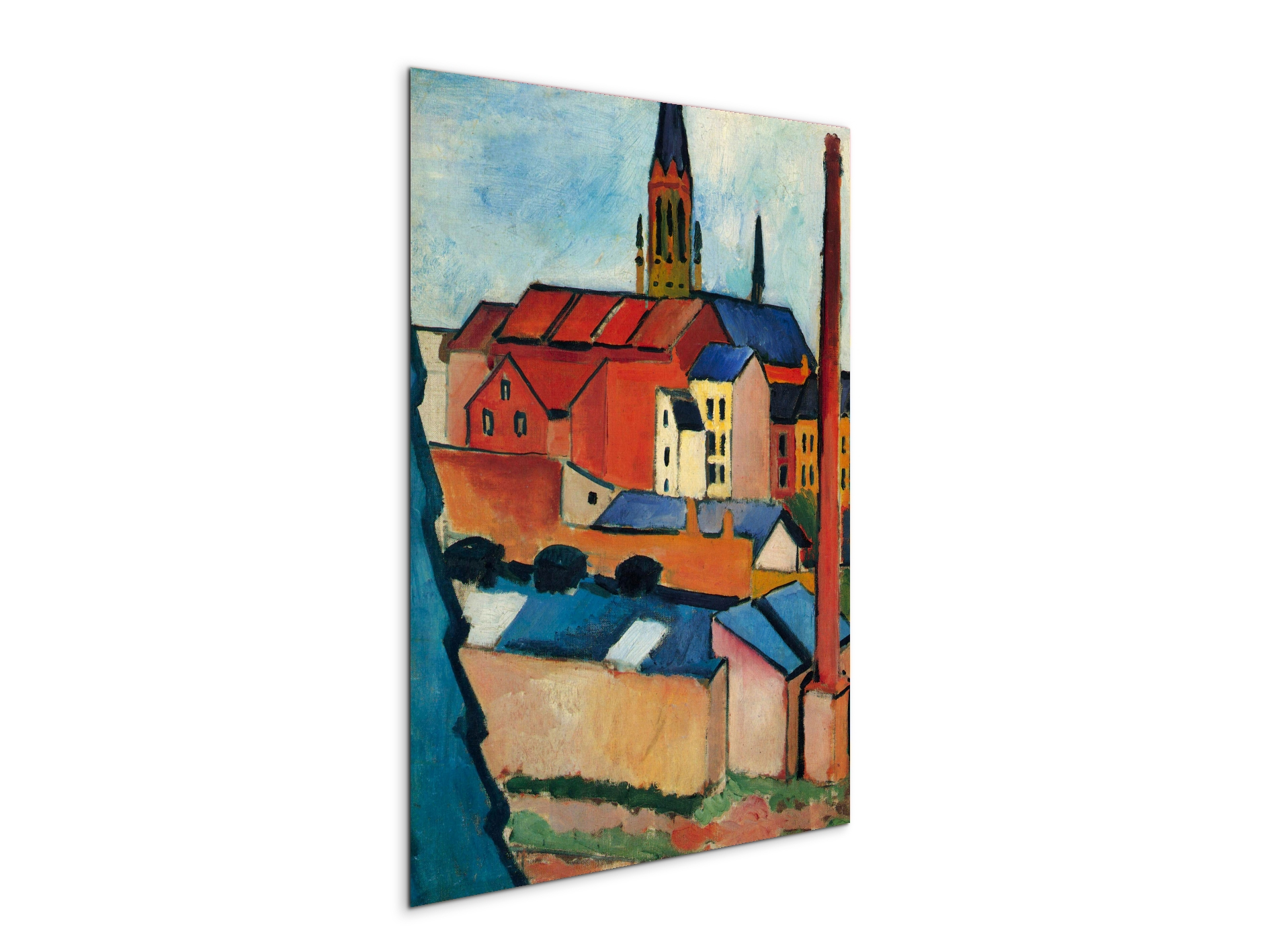 st-marys-church-with-houses-and-chimneyas91411-#materiale_MetalArt Materic/dimensioni_57x76