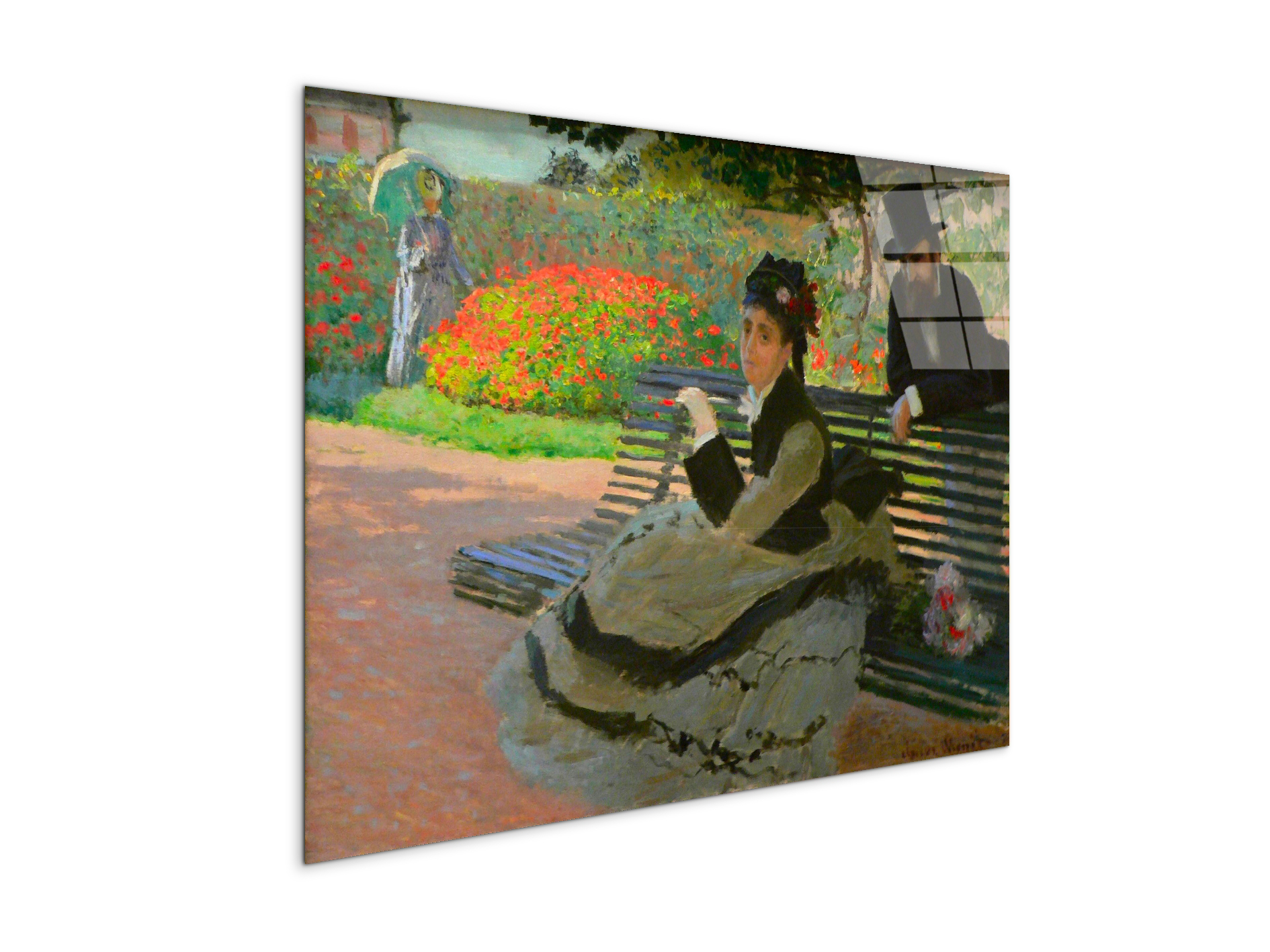 camille-monet-on-a-garden-benchas91689-#materiale_CrystalArt/dimensioni_76x57