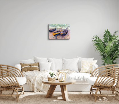 dock-of-eitretat-three-fishing-boatsas91734-#materiale_EarthArt Total Gloss/dimensioni_50x37,50
