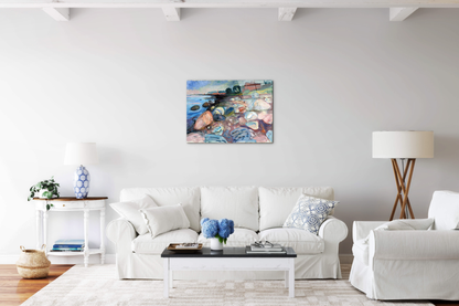shore-with-red-houseas92301-#materiale_CrystalArt/dimensioni_76x57