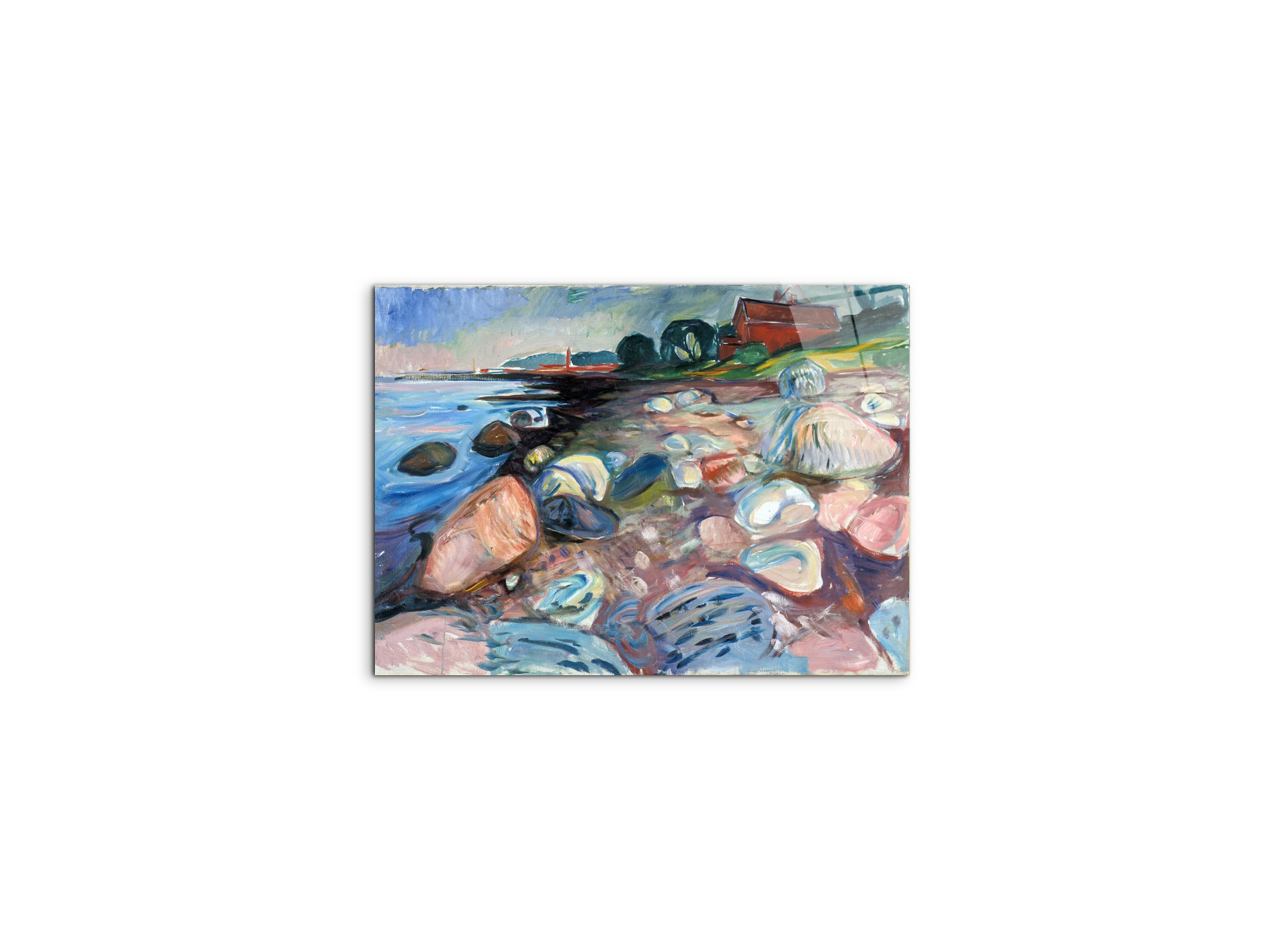 shore-with-red-houseas92301-#materiale_CrystalArt/dimensioni_50x37,50