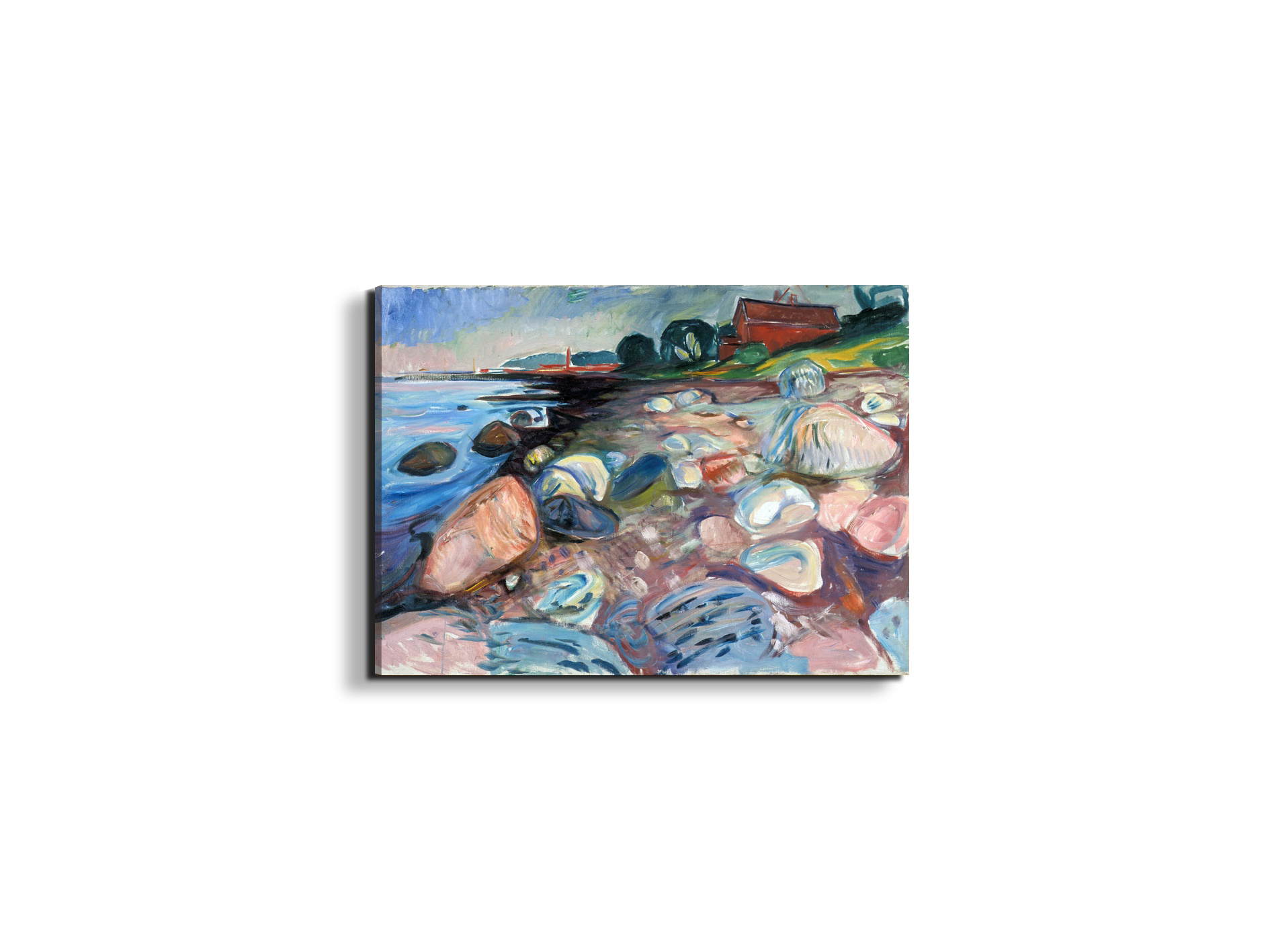 shore-with-red-houseas92301-#materiale_EarthArt Materic/dimensioni_50x37,50