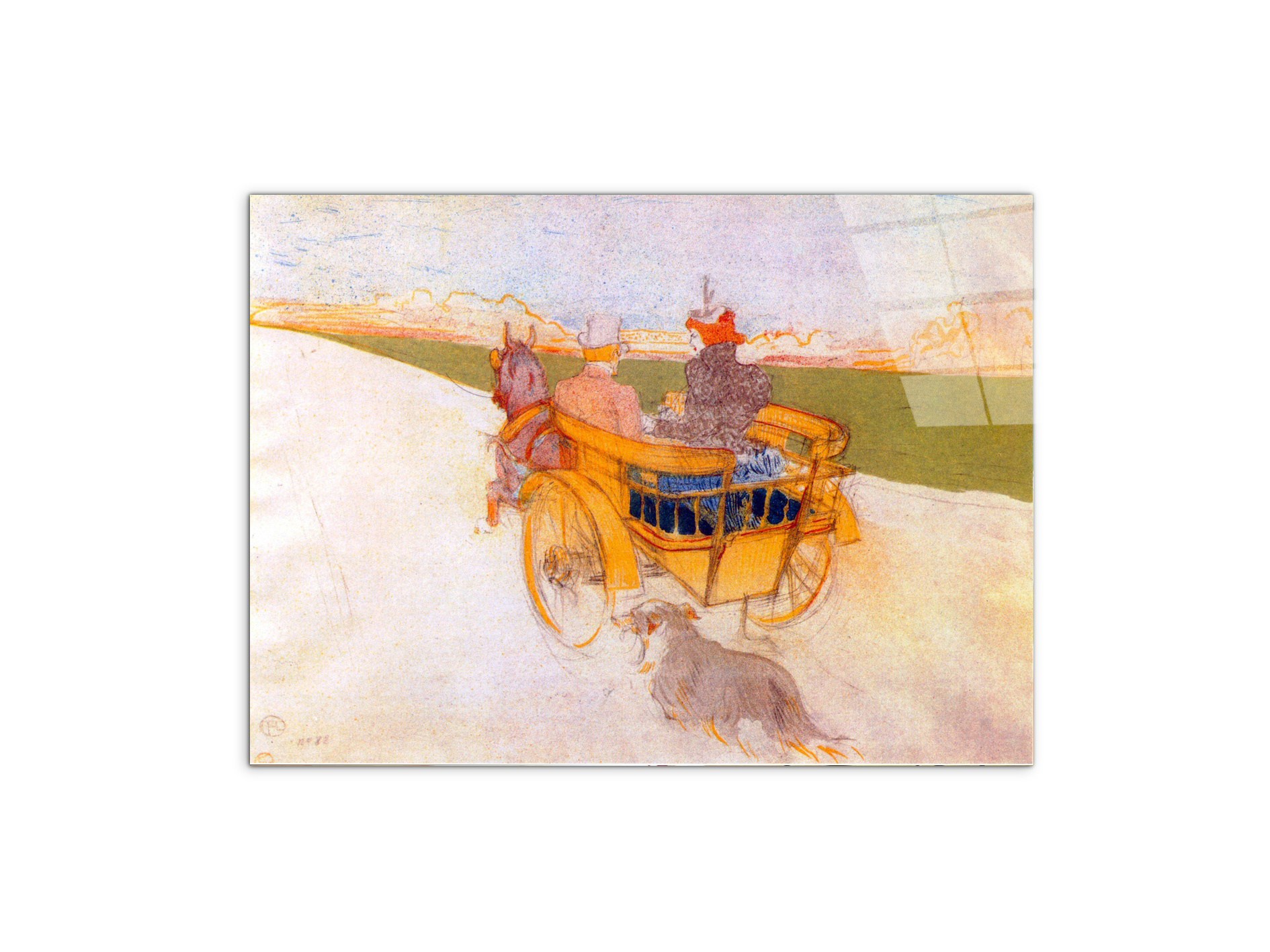 carriage-with-dogas92605-#materiale_CrystalArt/dimensioni_76x57