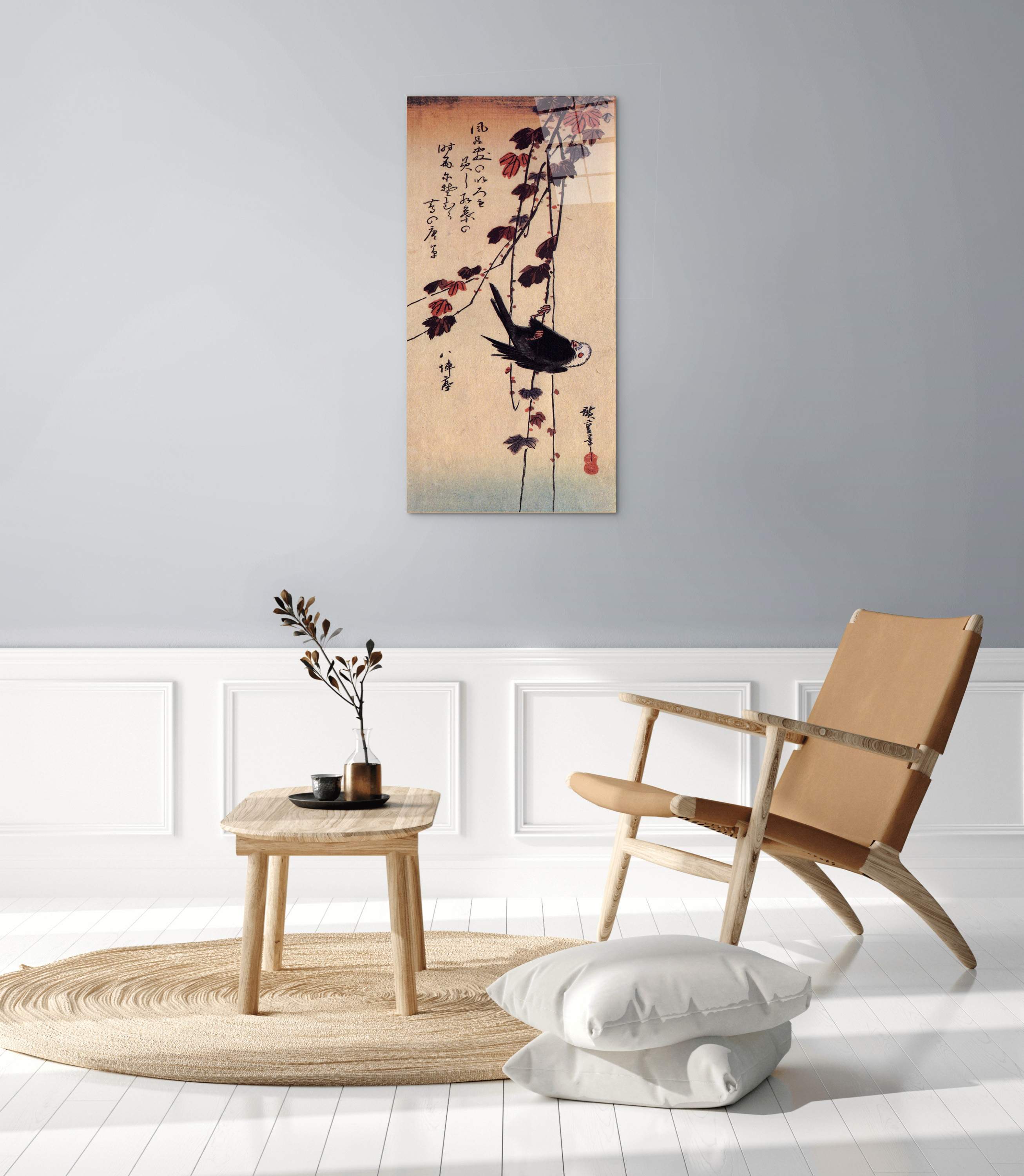 a-small-black-bird-hanging-on-ivyas92853-#materiale_CrystalArt/dimensioni_50x100