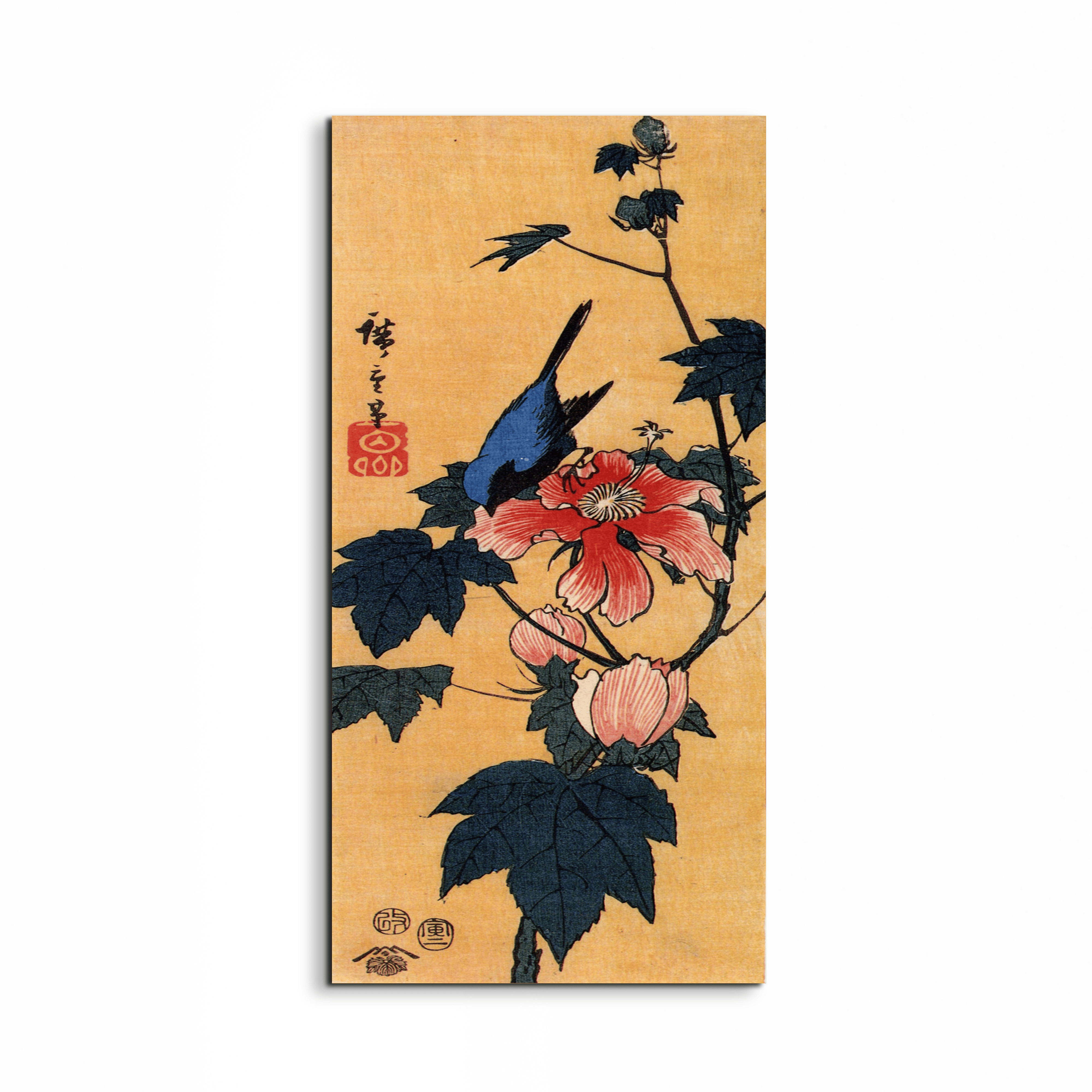 bird-on-a-hibiscus-floweras92861-#materiale_EarthArt/dimensioni_50x100
