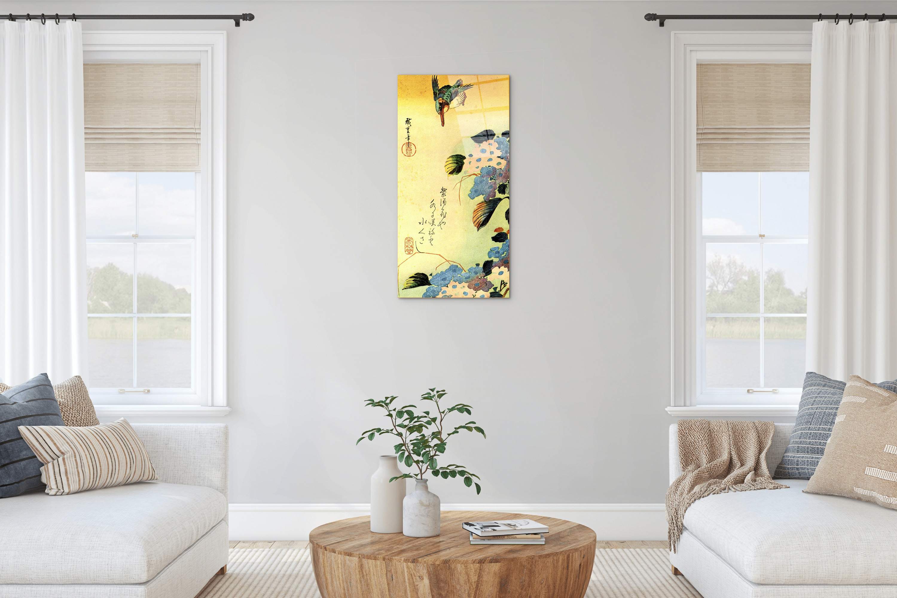 kingfisher-and-hydrangeaas92987-#materiale_CrystalArt/dimensioni_50x100