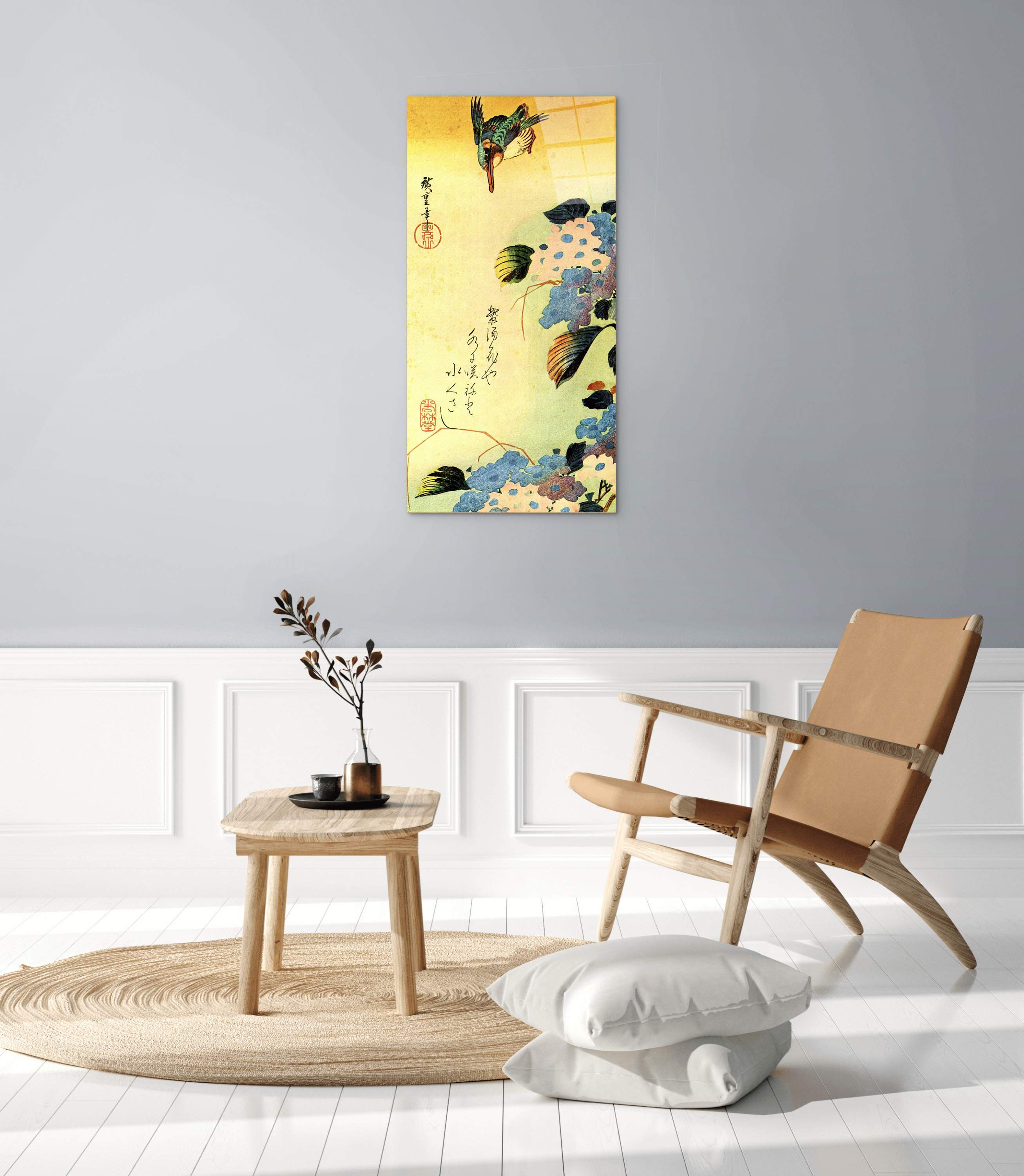 kingfisher-and-hydrangeaas92987-#materiale_CrystalArt/dimensioni_50x100